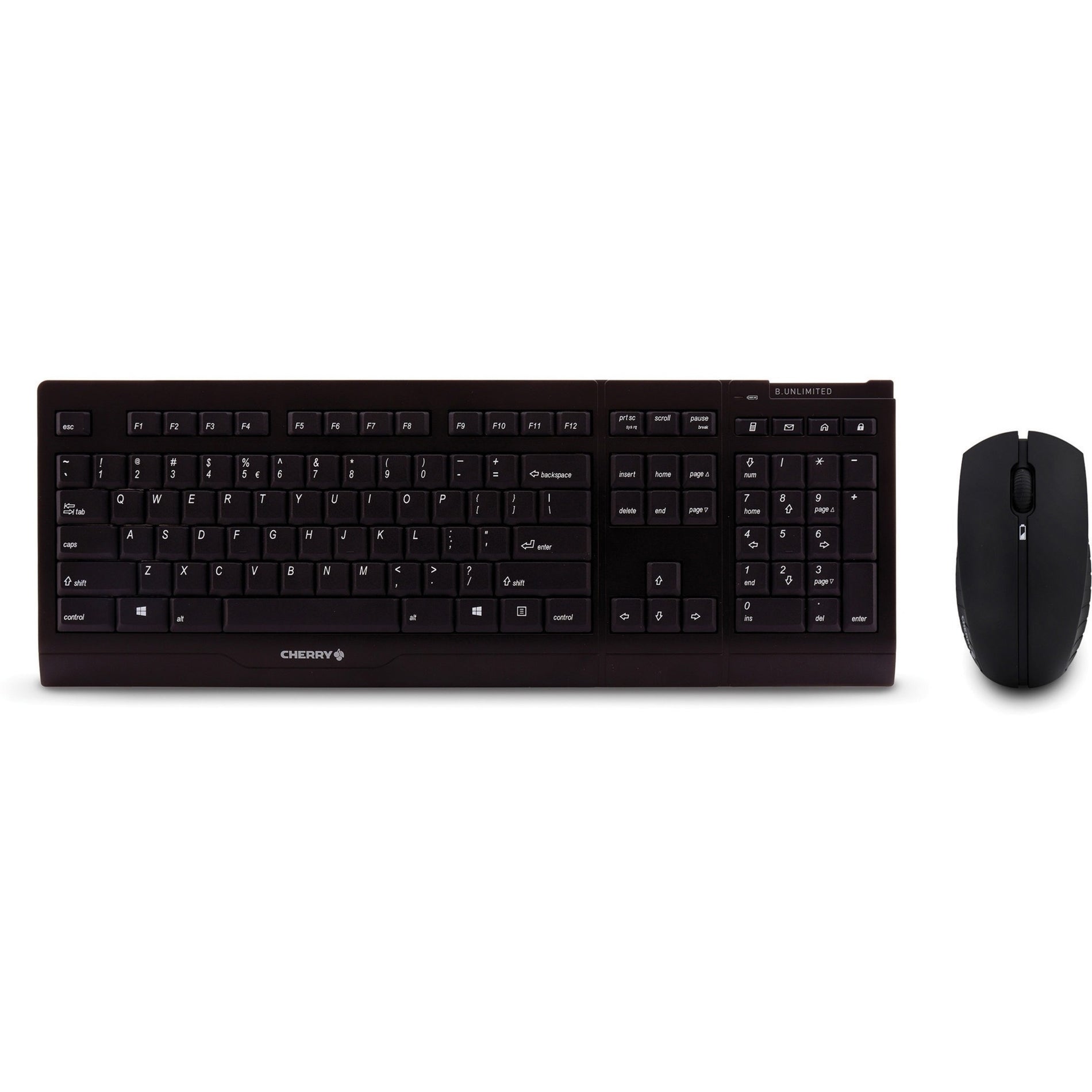CHERRY JD0410EU2 B.UNLIMITED 3.0 Keyboard & Mouse Set, Wireless, Black - 2 Year Warranty, QWERTY Layout, RF Technology