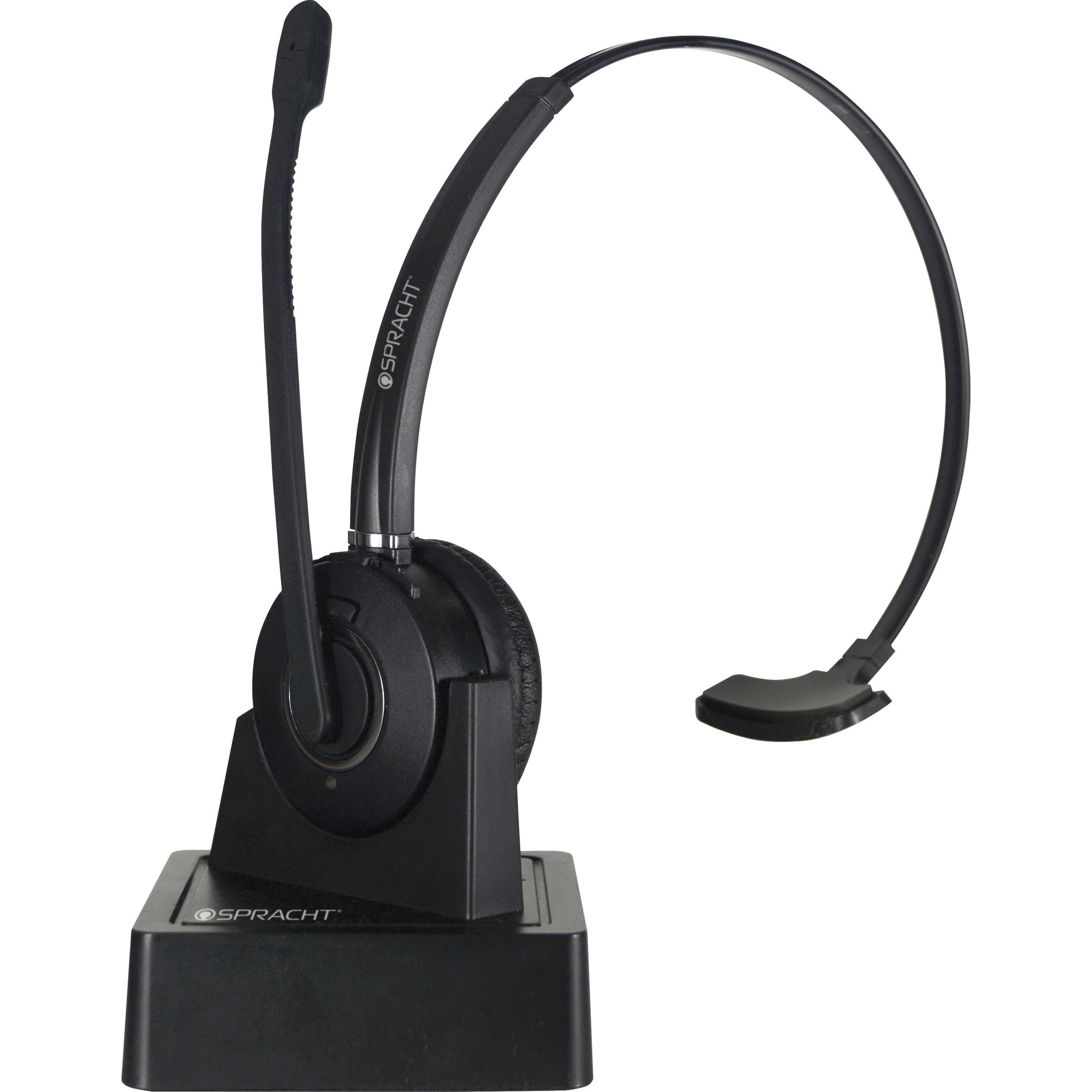 Spracht HS2060 ZUM COMBO Bluetooth/USB Wireless Headset + Base, Over-the-head Mono Headset with Noise Cancelling Microphone