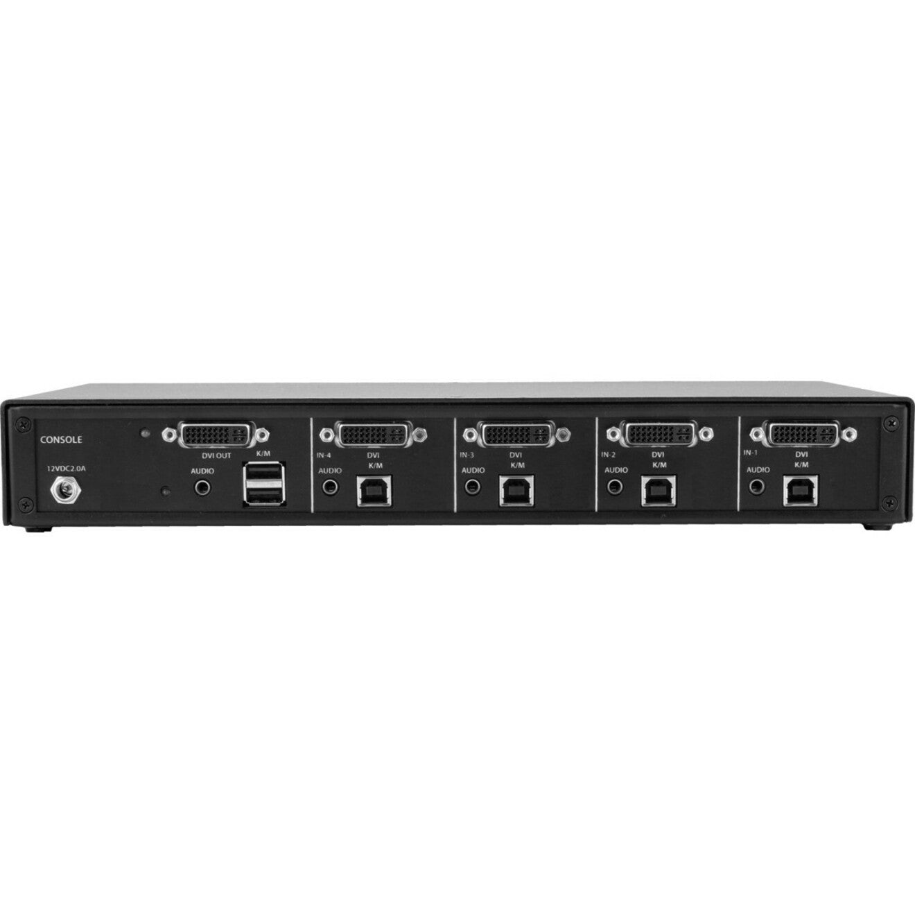 Black Box SS4P-SH-DVI-U NIAP 3.0 Secure 4-Port Single-Head DVI-I KVM Switch, 3840 x 2160 Resolution, 3 Year Warranty