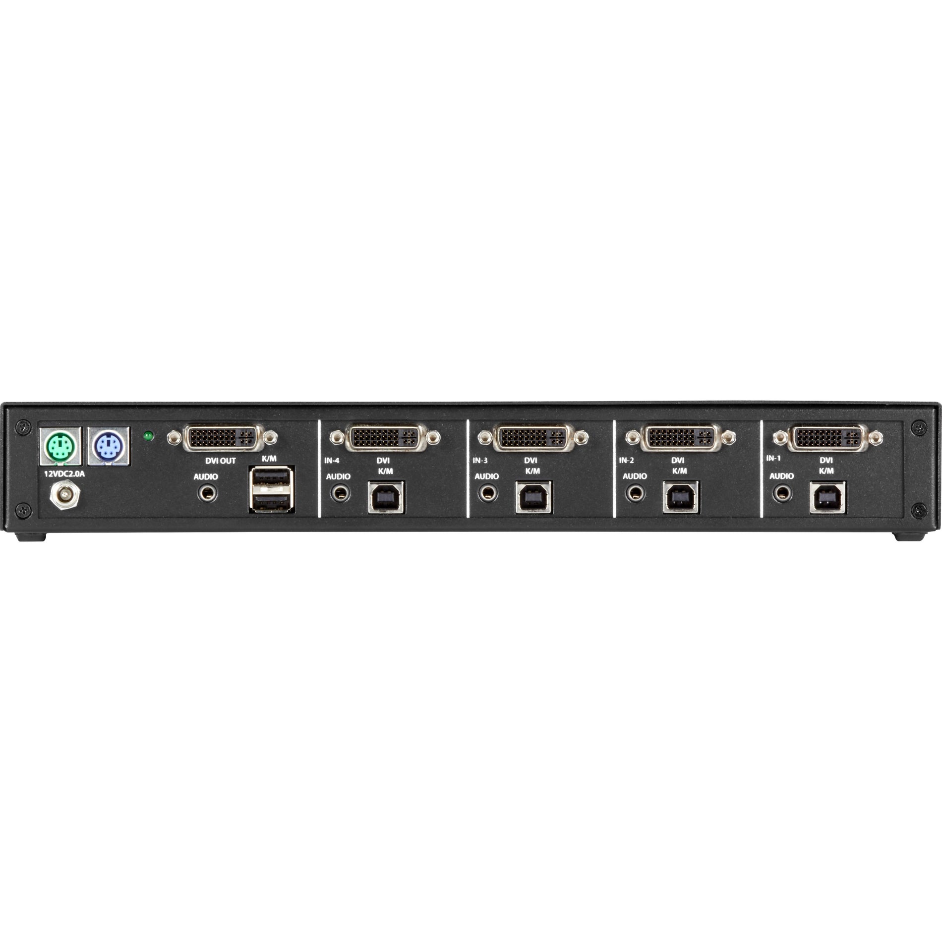 Black Box SS4P-SH-DVI-U NIAP 3.0 Secure 4-Port Single-Head DVI-I KVM Switch, 3840 x 2160 Resolution, 3 Year Warranty