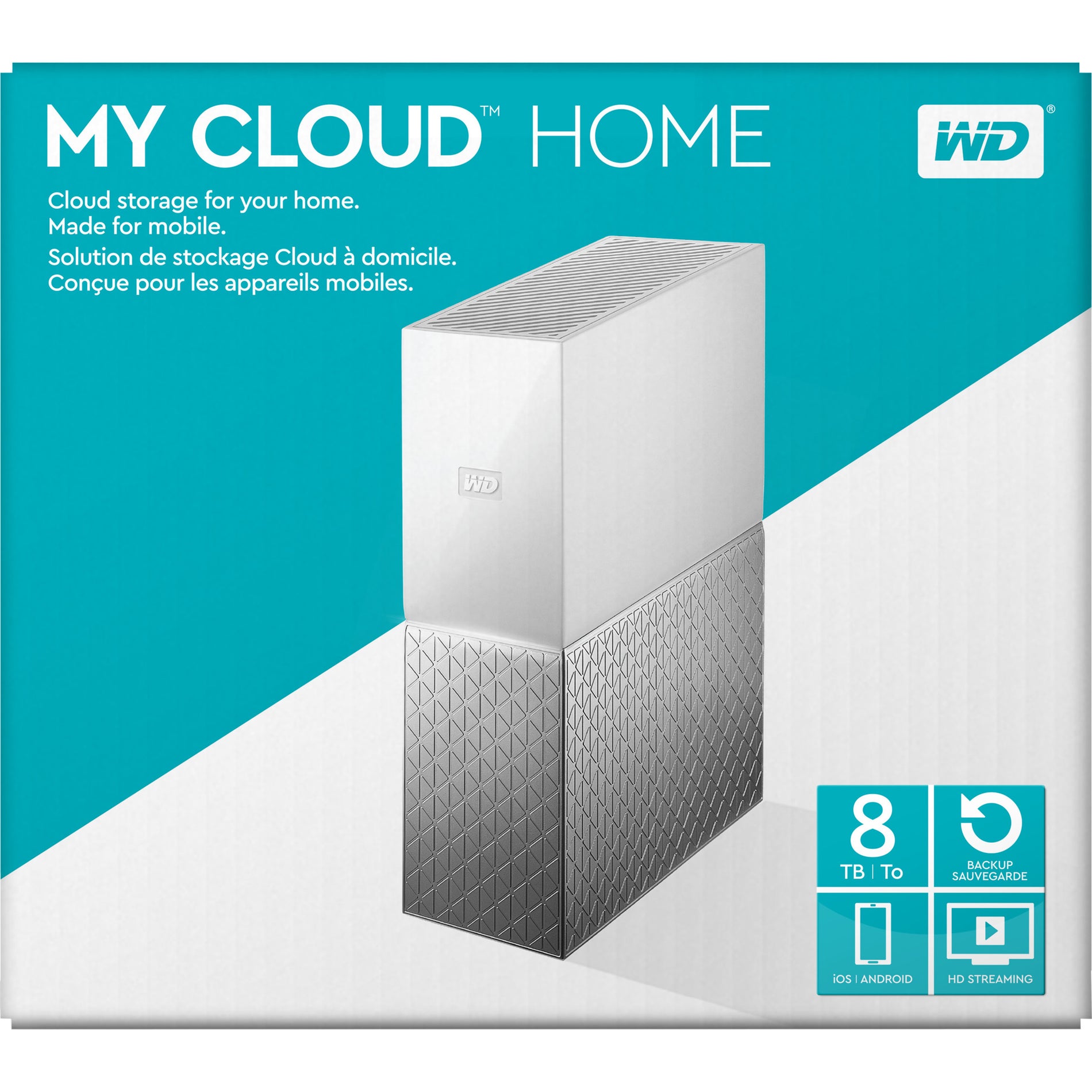 WD WDBVXC0080HWT-NESN My Cloud Home Personal Cloud Storage, 8 TB Capacity, 2 Year Warranty