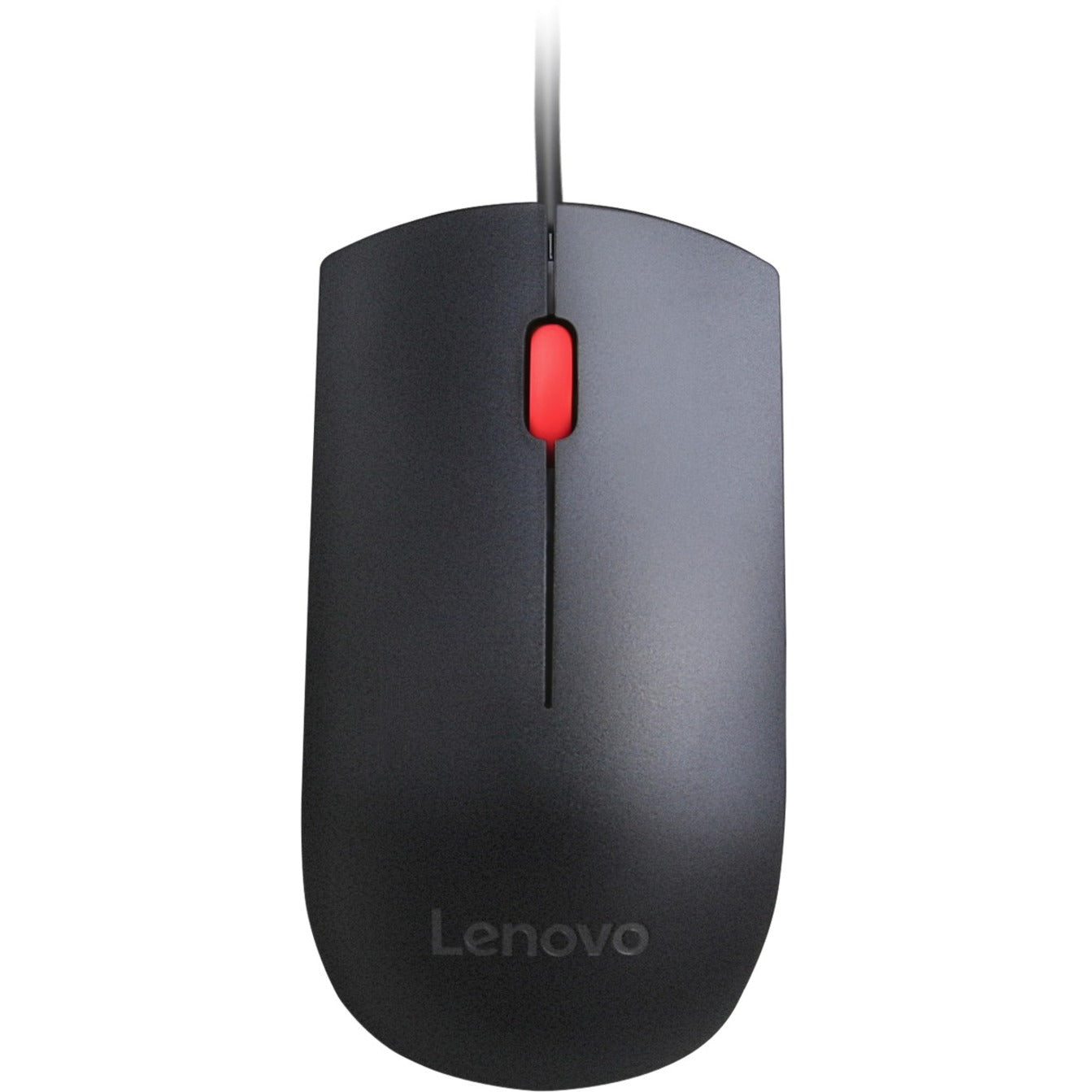Lenovo 4Y50R20863 Essential USB Mouse, Symmetrical Design, 1600 DPI, Scroll Wheel