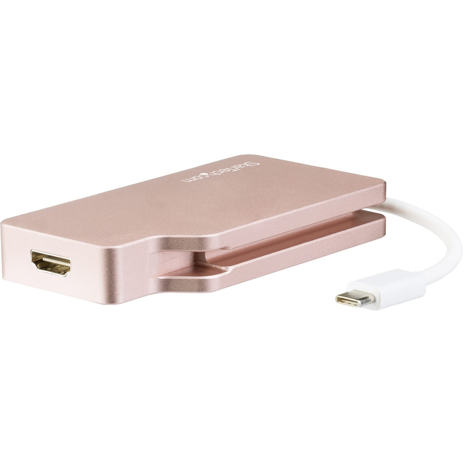 StarTech.com CDPVDHDMDPRG USB-C Multiport Video Adapter - 4-in-1 USB-C to VGA, DVI, HDMI or mDP - 4K, Rose Gold [Discontinued]