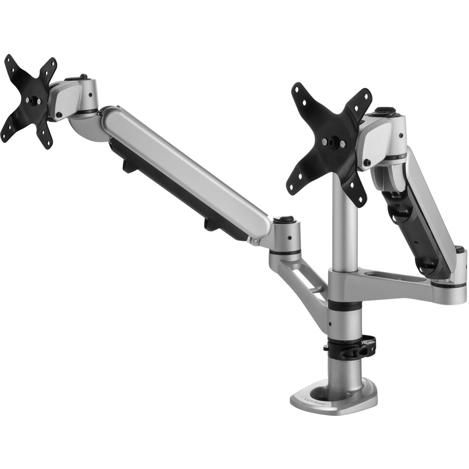 ViewSonic LCD-DMA-002 Spring-Loaded Dual Monitor Mounting Arm for Two Monitors up to 27", Adjustable Tension, Ergonomic, Cable Management