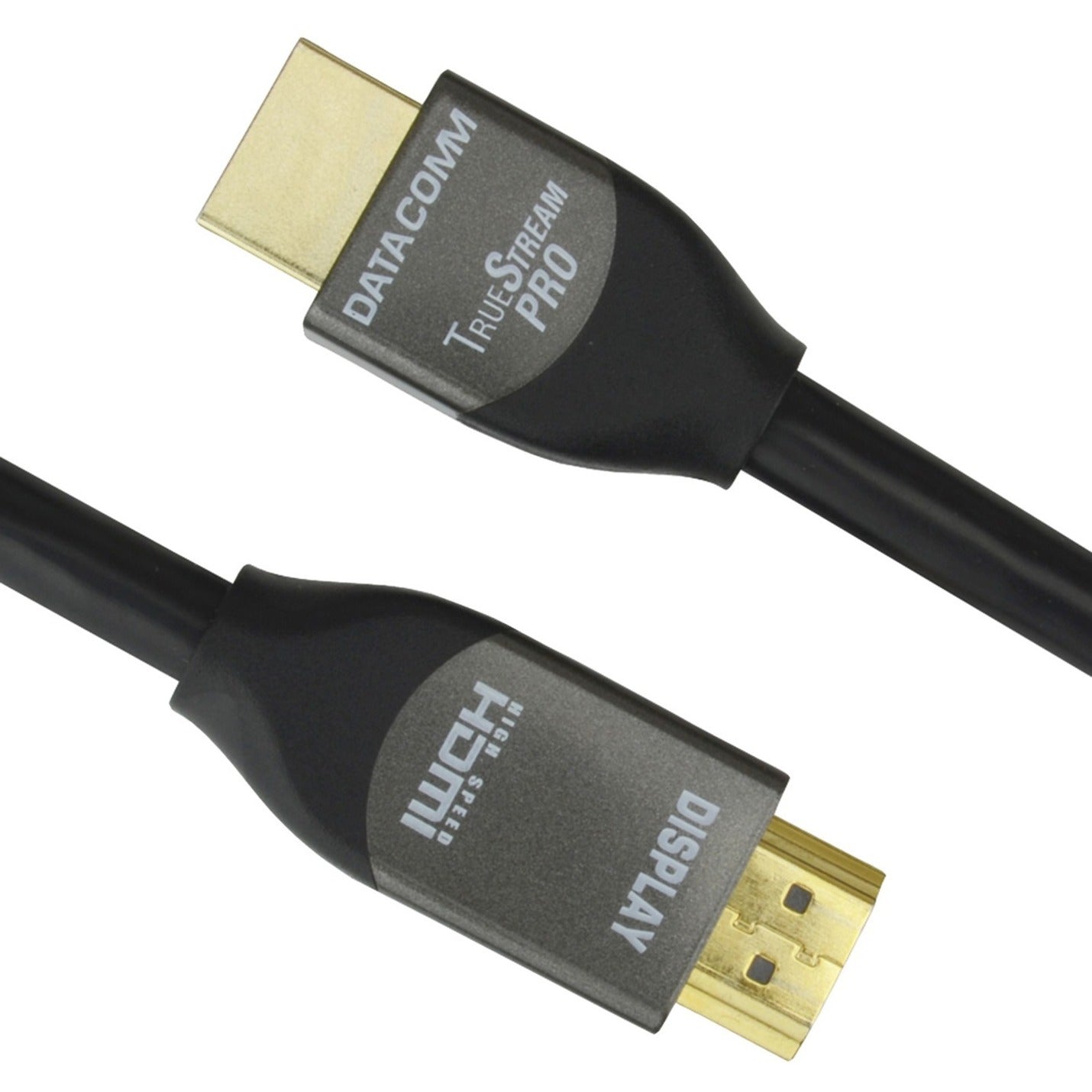 DataComm 46-1815-BK TrueStream Pro HDMI Audio/Video Cable, 15 ft, 18 Gbit/s, 4K HDR Support