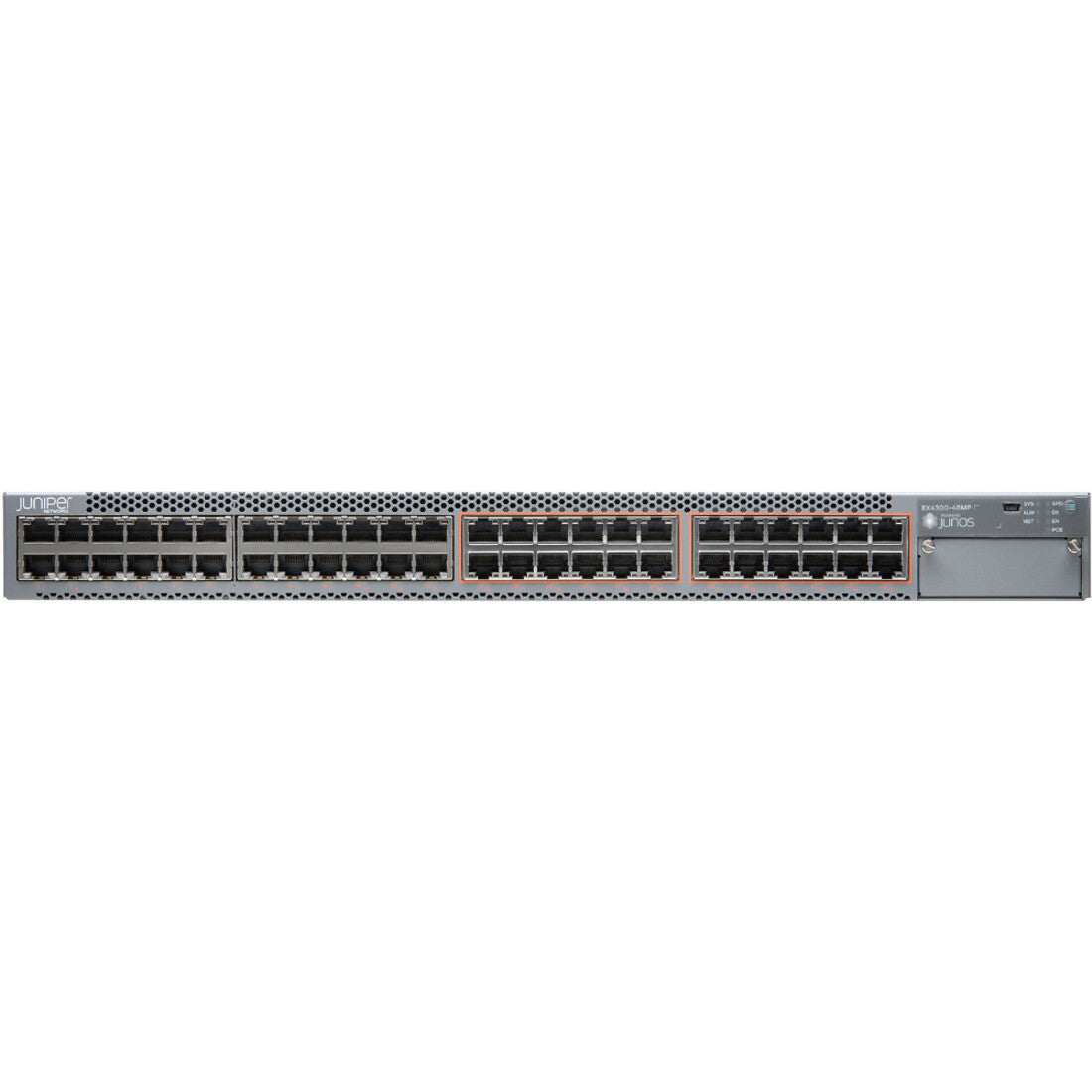 Juniper EX4300-48MP Layer 3 Switch, 48 Network Ports, 10GBase-T, Gigabit Ethernet, Power Supply Supported
