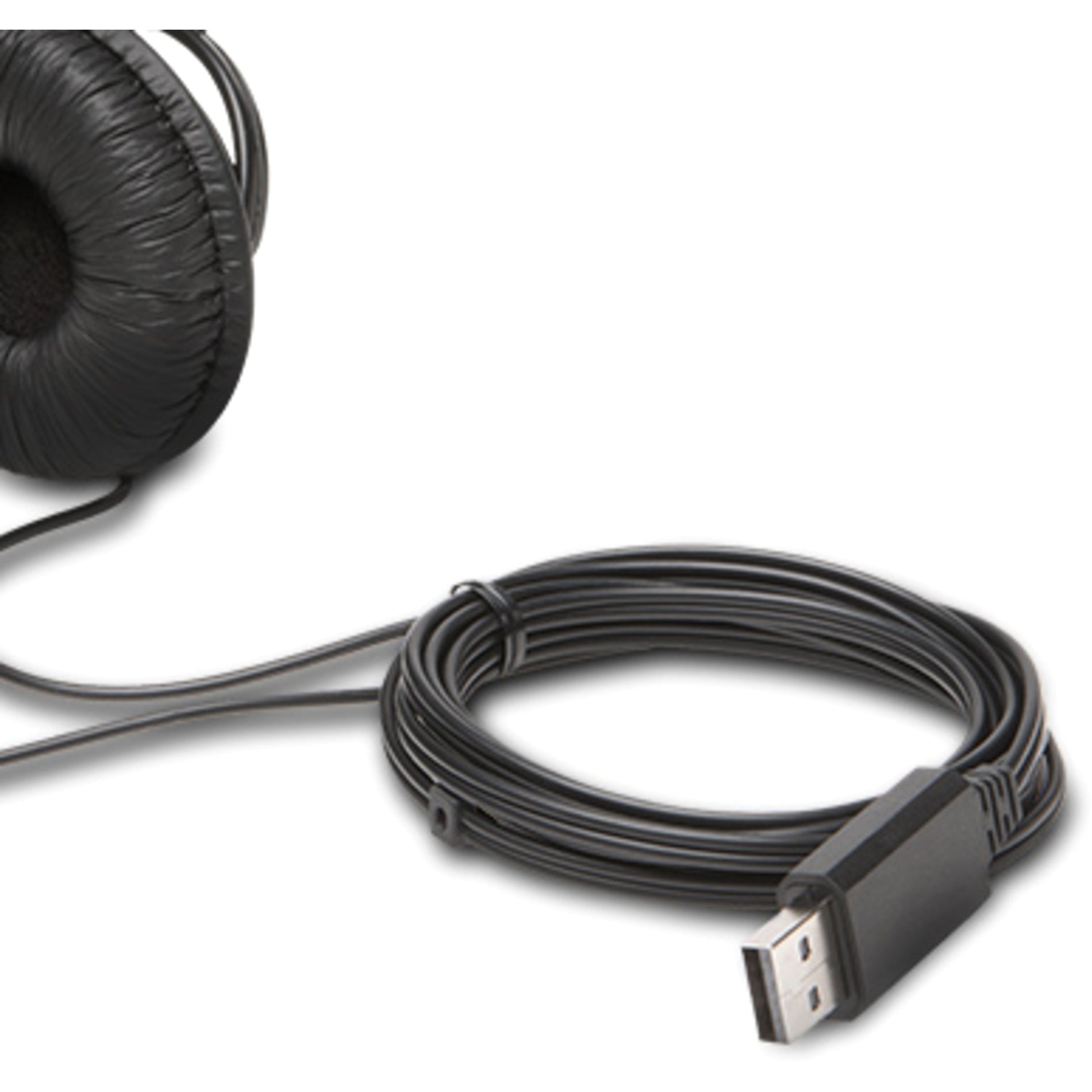 Kensington K97600WW Classic USB-A Headphone, Comfortable, Adjustable Headband, 6 ft Cable Length