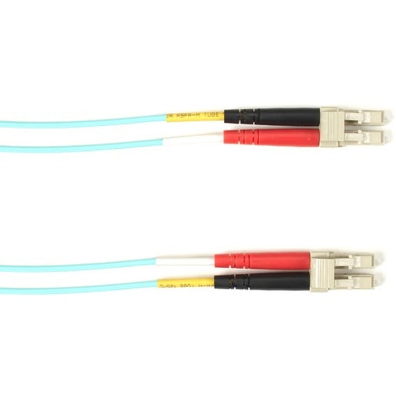 Black Box FOLZH10-002M-LCLC-AQ Fiber Optic Duplex Patch Network Cable, LSZH, 6.50 ft, Aqua