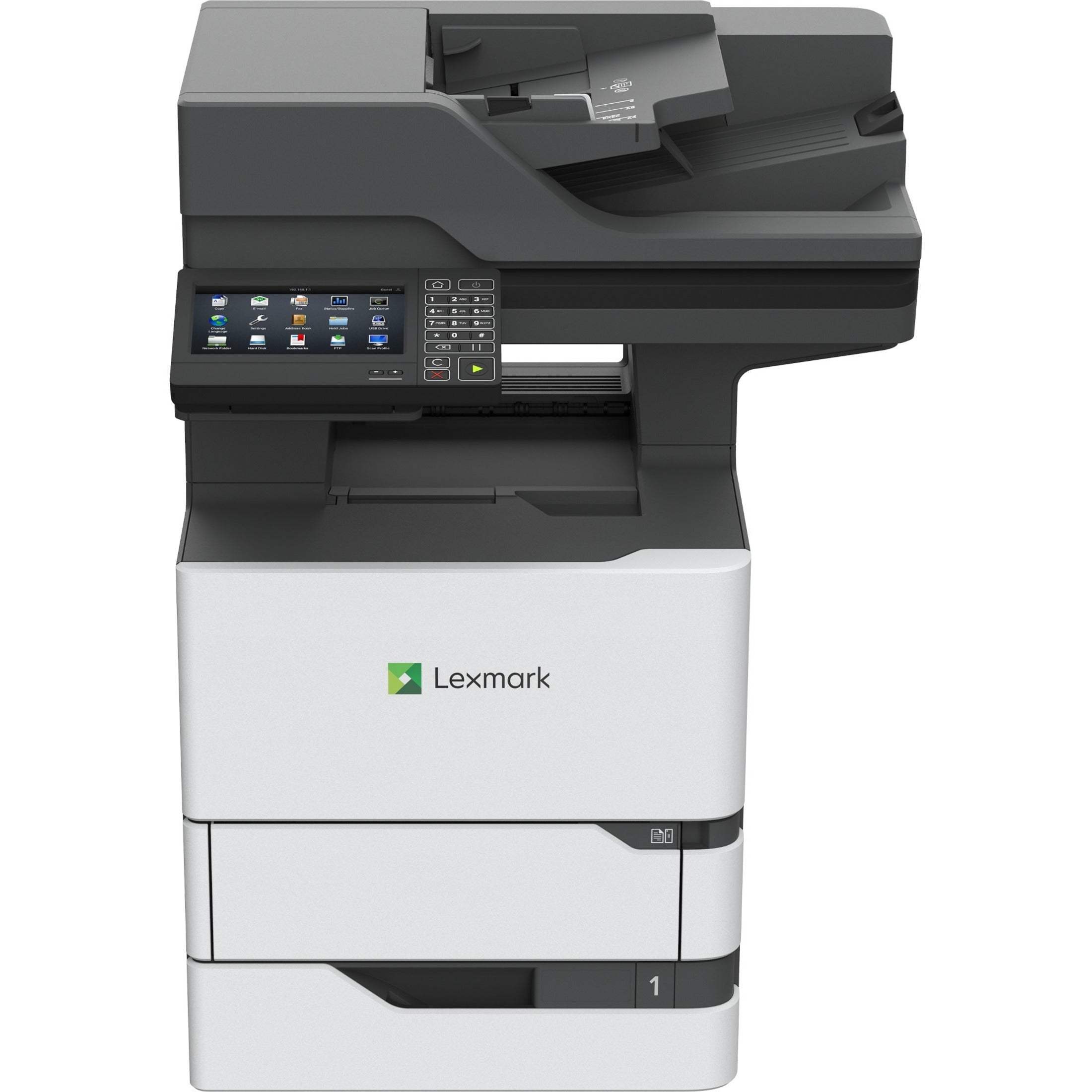 Lexmark 25B0000 MX721ade Multifunction Laser Printer, Monochrome, 65 ppm, Automatic Duplex Print