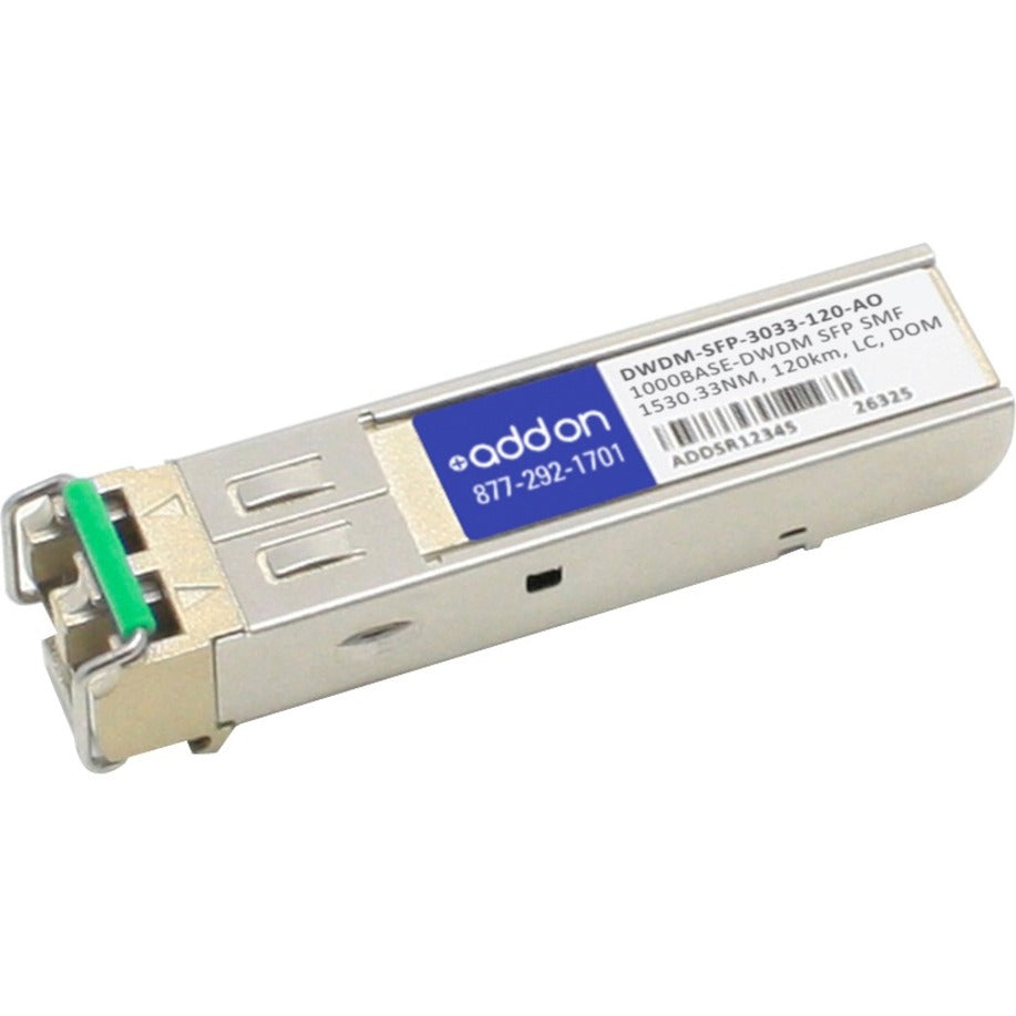 AddOn DWDM-SFP-3033-120-AO SFP (mini-GBIC) Module, TAA Compliant 1000Base-DWDM 100GHz Transceiver