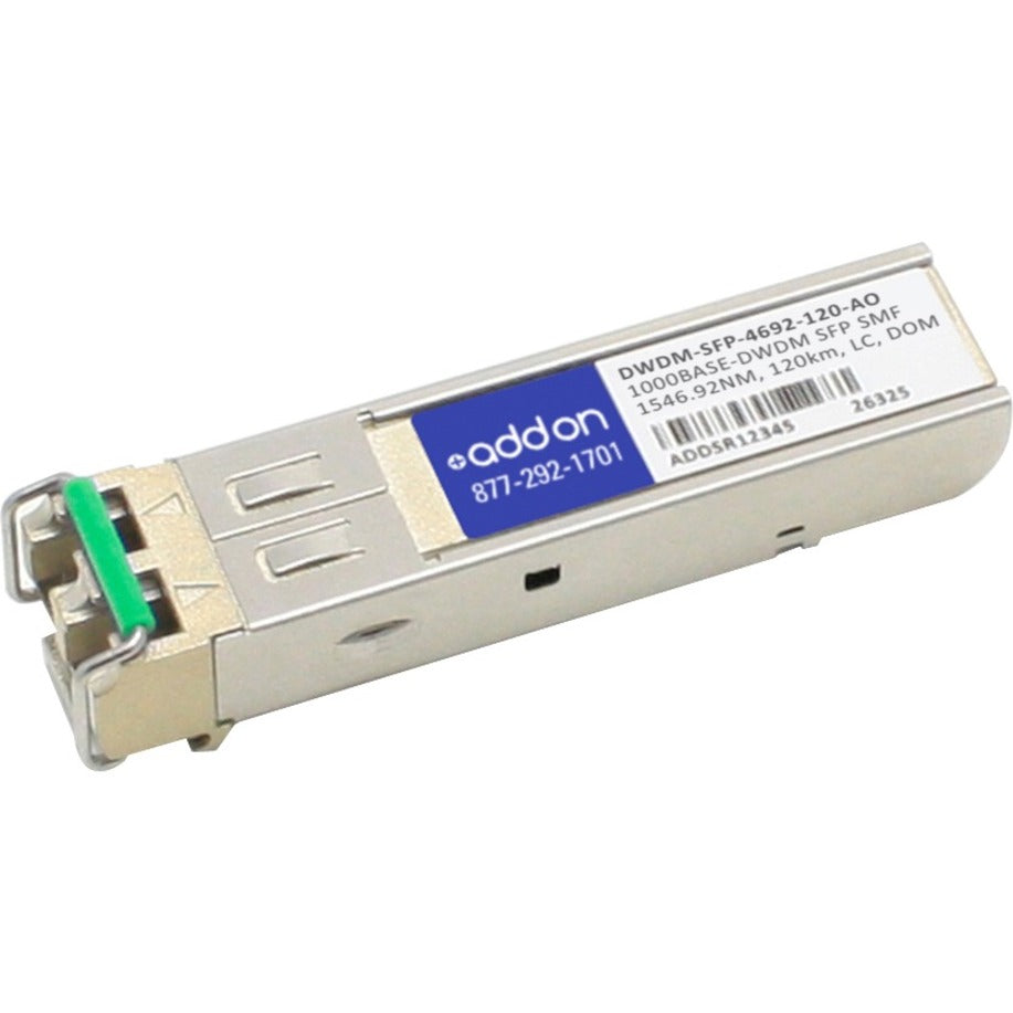 AddOn DWDM-SFP-4692-120-AO SFP (mini-GBIC) Module, TAA Compliant 1000Base-DWDM 100GHz Transceiver