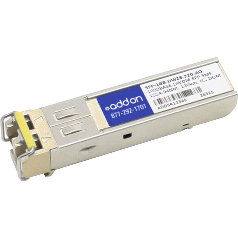 AddOn SFP-1GB-DW28-120-AO SFP (mini-GBIC) Module, MSA and TAA Compliant 1000Base-DWDM 100GHz SFP Transceiver