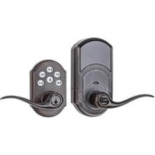Kwikset 99120-038 SmartCode 912TNL TRL ZW Smart Lever Lock, Keyless Entry, Remote Access, Venetian Bronze