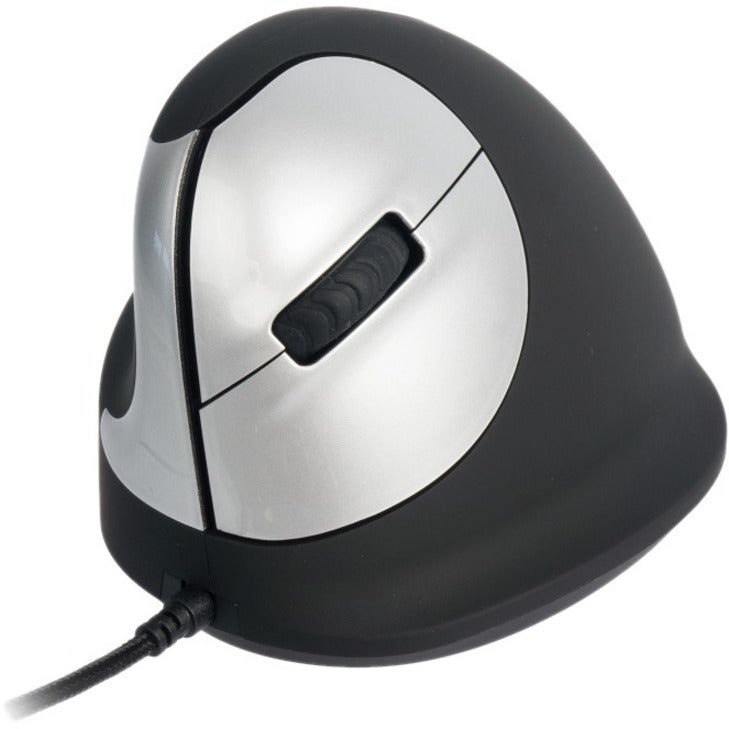 R-Go Tools Wired Vertical Ergonomic Mouse, Medium, Left Hand, Black (RGOHELE) Main image