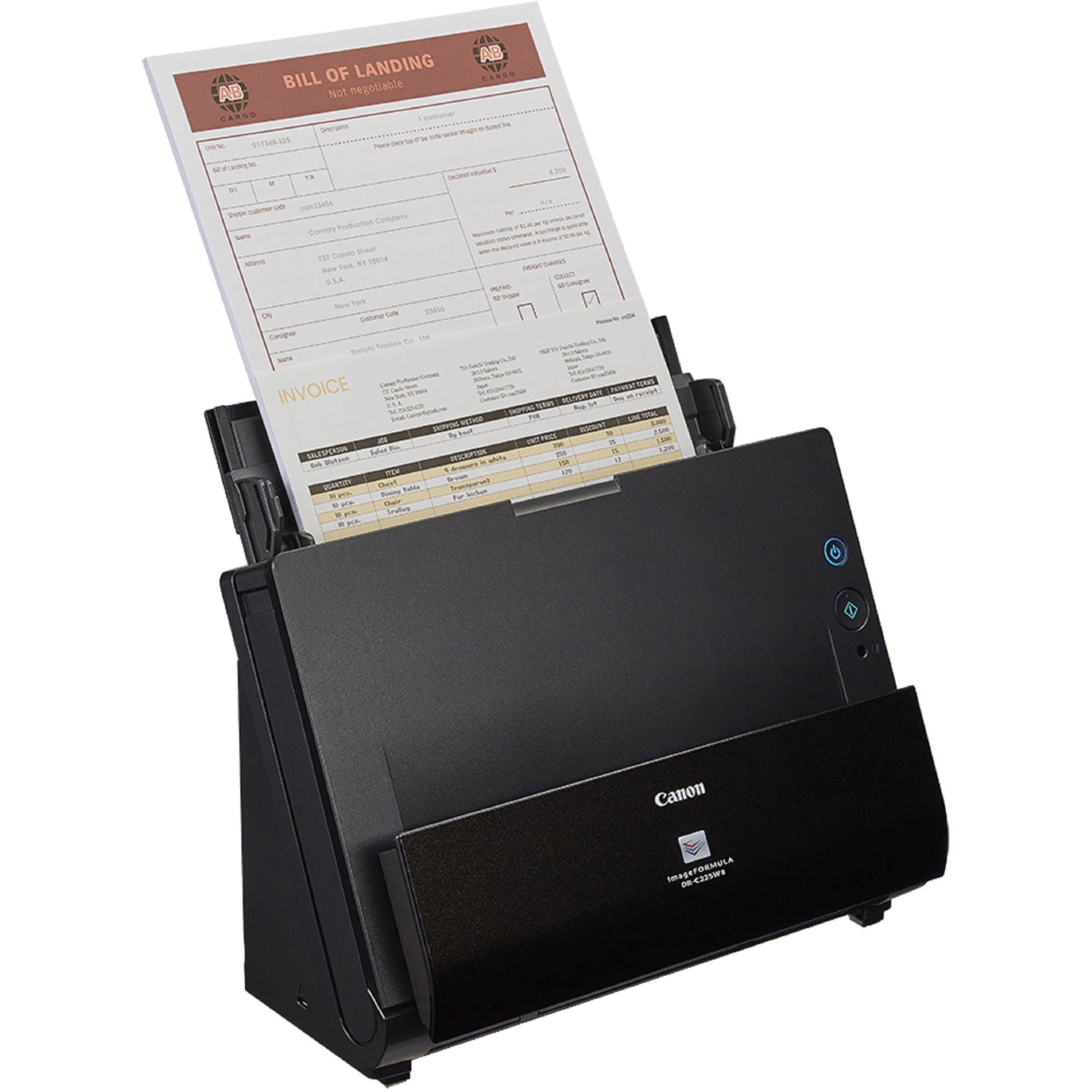 Canon 3259C002 imageFORMULA DR-C225W II Office Document Scanner, 25ppm, 11-4/5x6-1/10x8-7/10, Black [Discontinued]