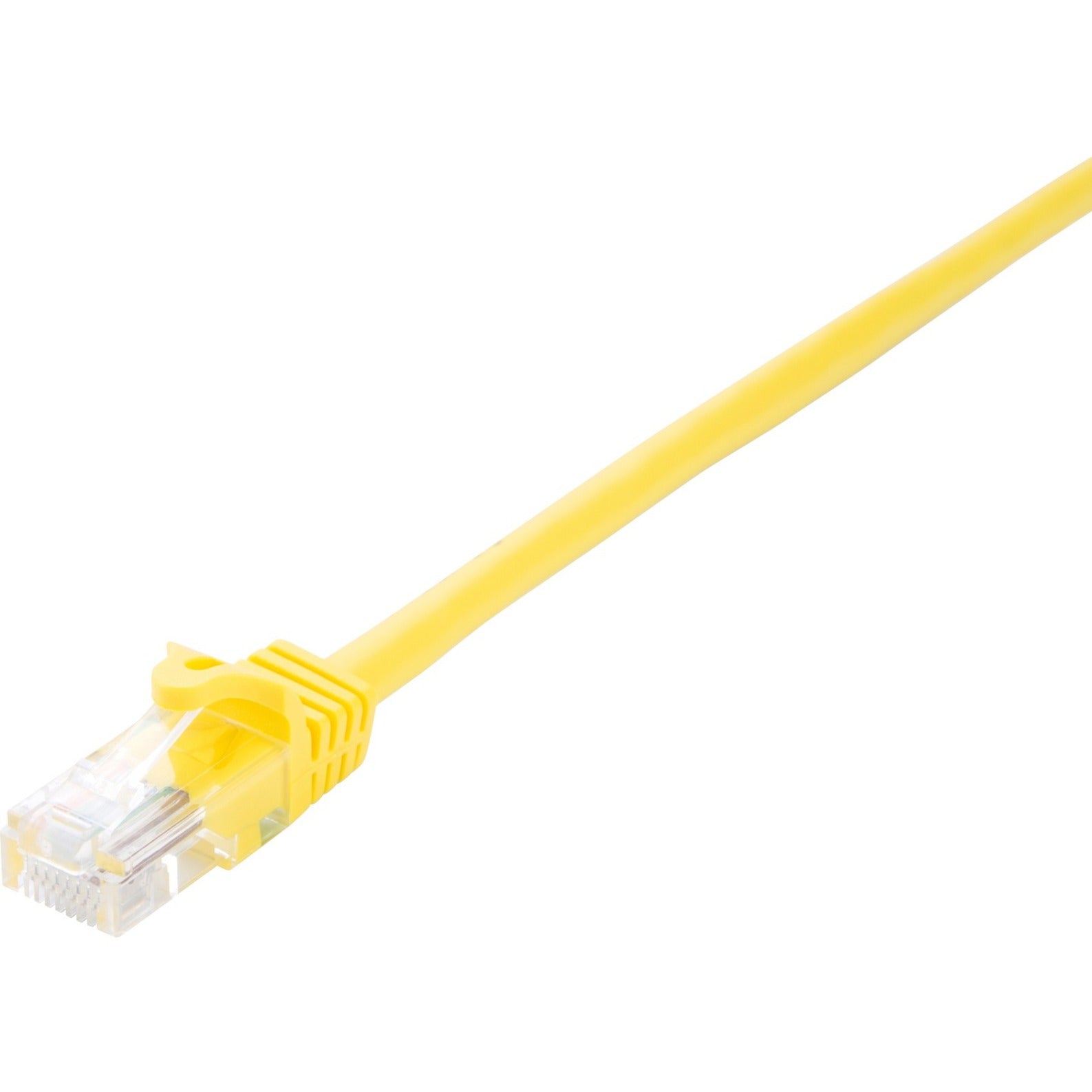 V7 V7CAT6UTP-50C-YLW-1N Yellow Cat6 Unshielded (UTP) Cable RJ45 Male to RJ45 Male 0.5m 1.6ft, 1 Gbit/s Data Transfer Rate, Gold Plated Connectors