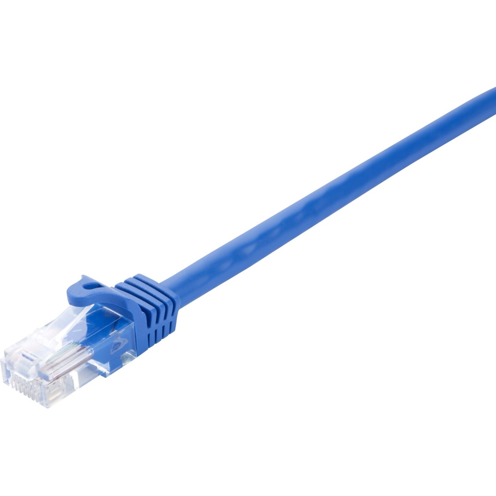 V7 V7CAT6UTP-50C-BLU-1N Blue Cat6 Unshielded (UTP) Cable RJ45 Male to RJ45 Male 0.5m 1.6ft, 1 Gbit/s Data Transfer Rate, Snagless Boot Type