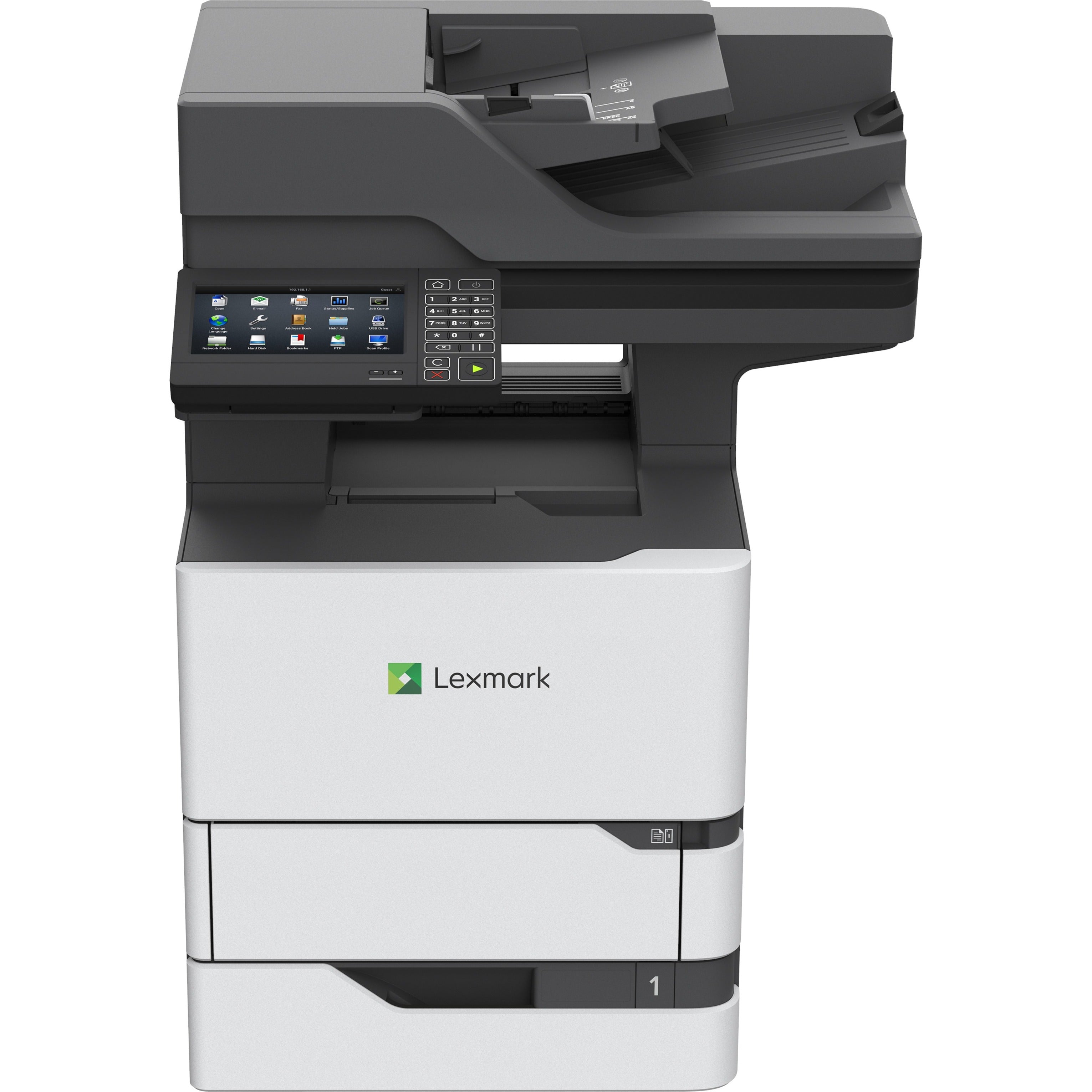 Lexmark 25BT016 MX721adhe Laser Multifunction Printer, Monochrome, 65 ppm, 1200 x 1200 dpi