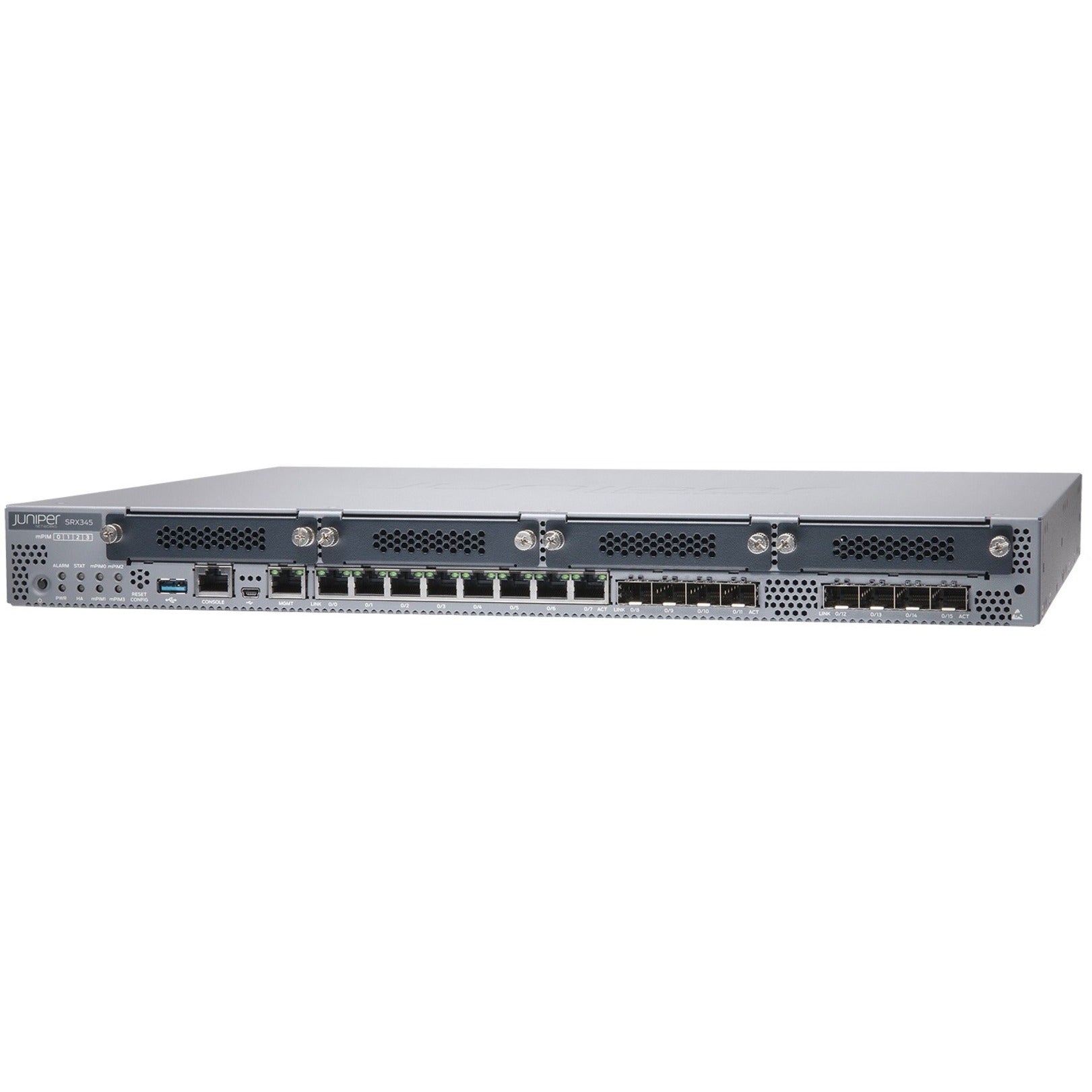 Juniper SRX345-DC-TAA SRX345 Router, 8 Ports, 1U Rack-mountable