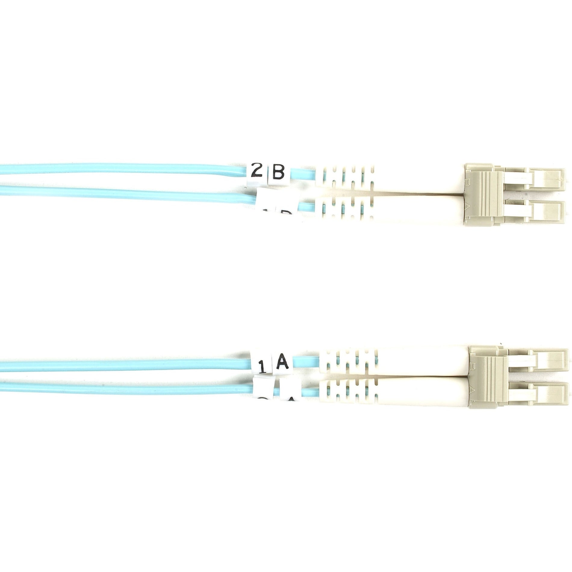 Black Box FO10G-004M-LCLC Connect Fiber Optic Duplex Patch Network Cable, 13.10 ft, Aqua, 10 Gbit/s
