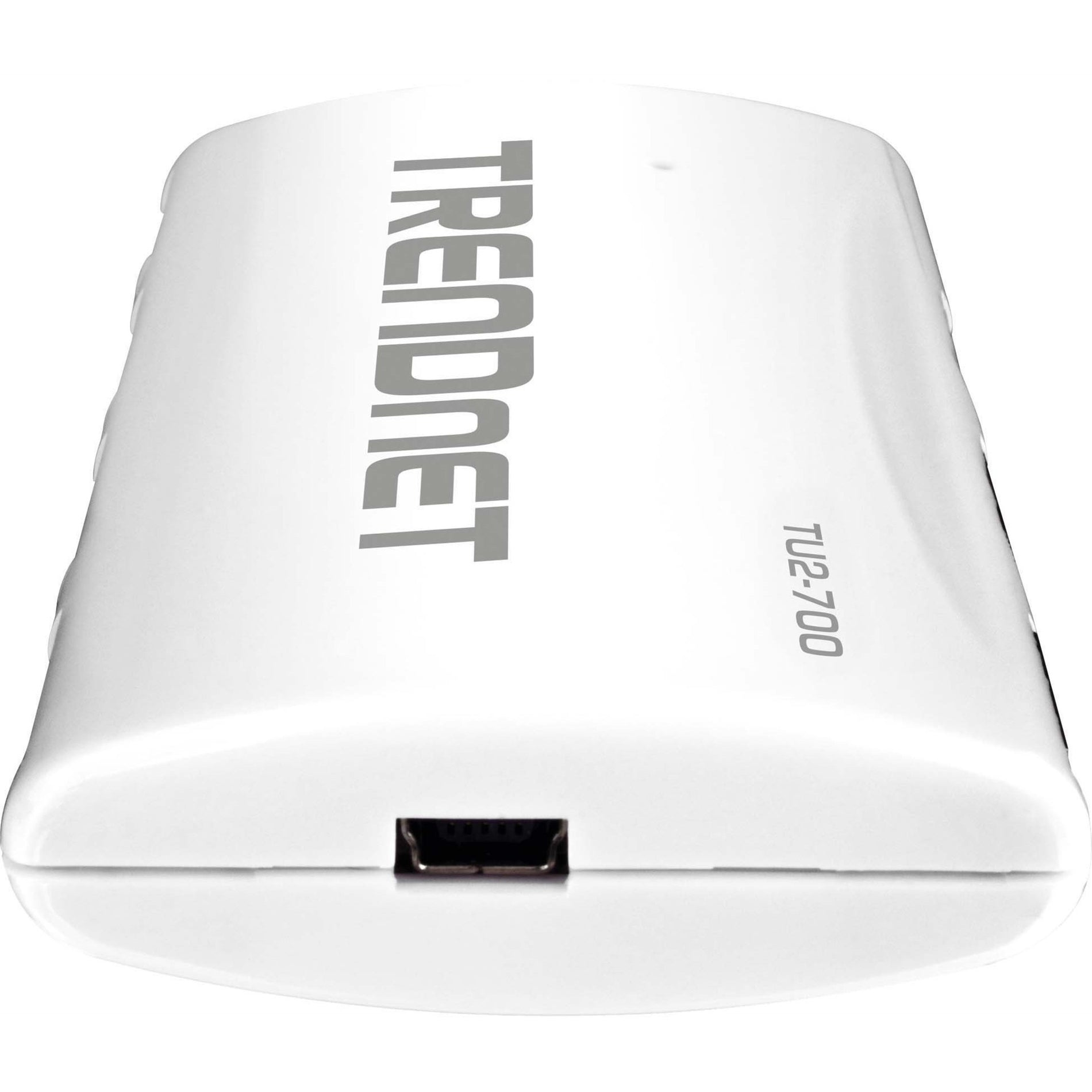 TRENDnet TU2-700 High Speed USB 2.0 7-port Hub with Power Adapter, Up to 480 Mbps Connection Speeds
