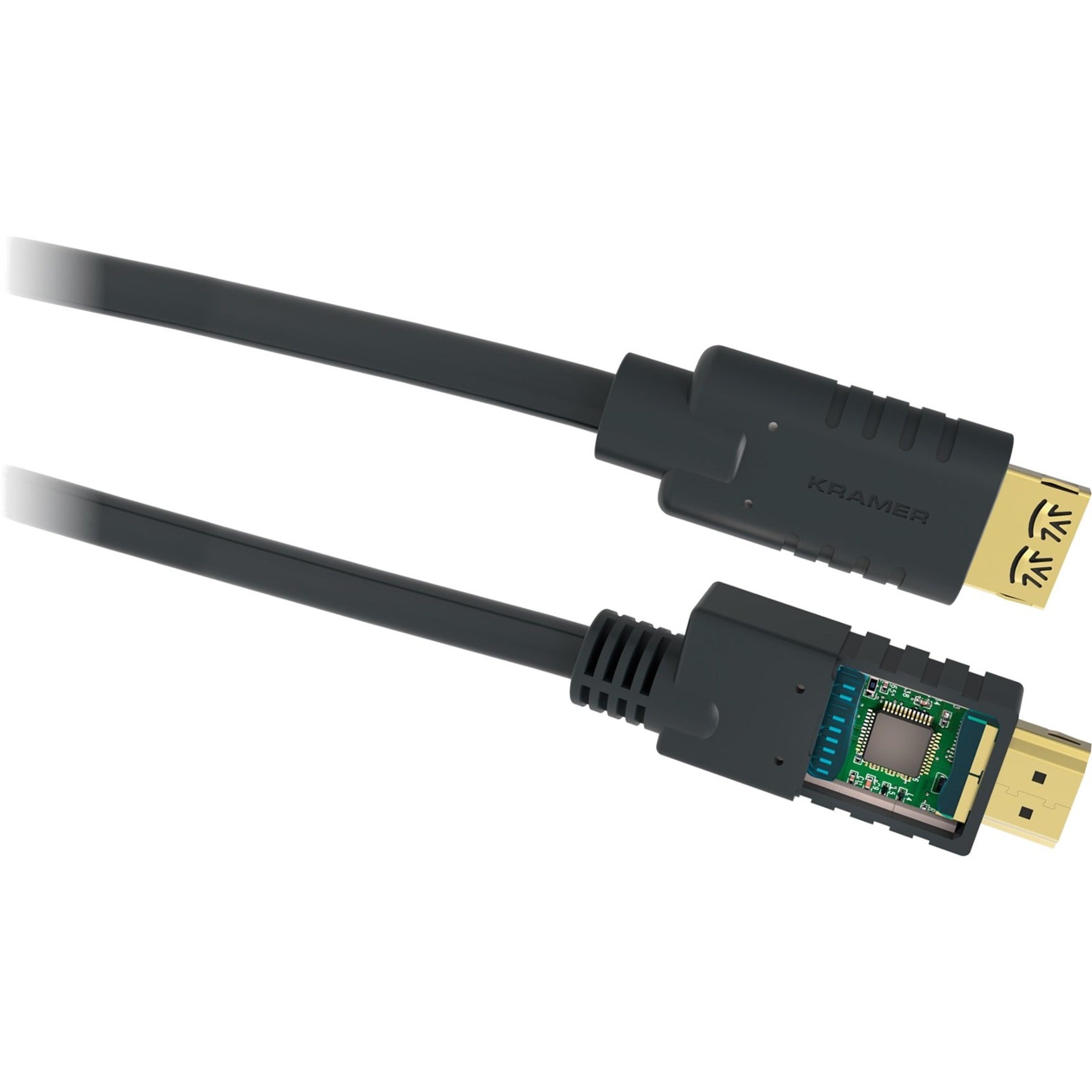 Kramer 97-0142025 Active High Speed HDMI Cable with Ethernet, 24.93 ft, Gold-Plated Connectors, 18 Gbit/s Data Transfer Rate