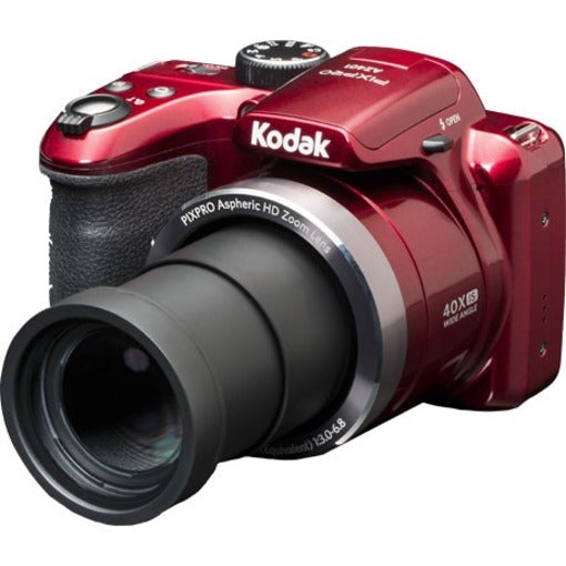 Kodak AZ401-RD PIXPRO Bridge Camera, 40x Optical Zoom, 16:9 Aspect Ratio, 3" LCD Screen