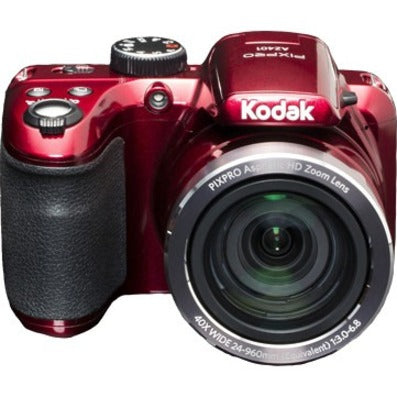 Kodak AZ401-RD PIXPRO Bridge Camera, 40x Optical Zoom, 16:9 Aspect Ratio, 3" LCD Screen