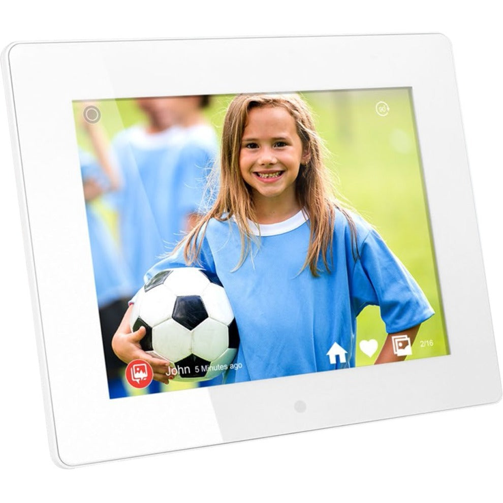 Aluratek AWDMPF8BB Digital Frame, 8" LCD Touchscreen, 8GB Built-in Memory, SD/SDHC Card Supported