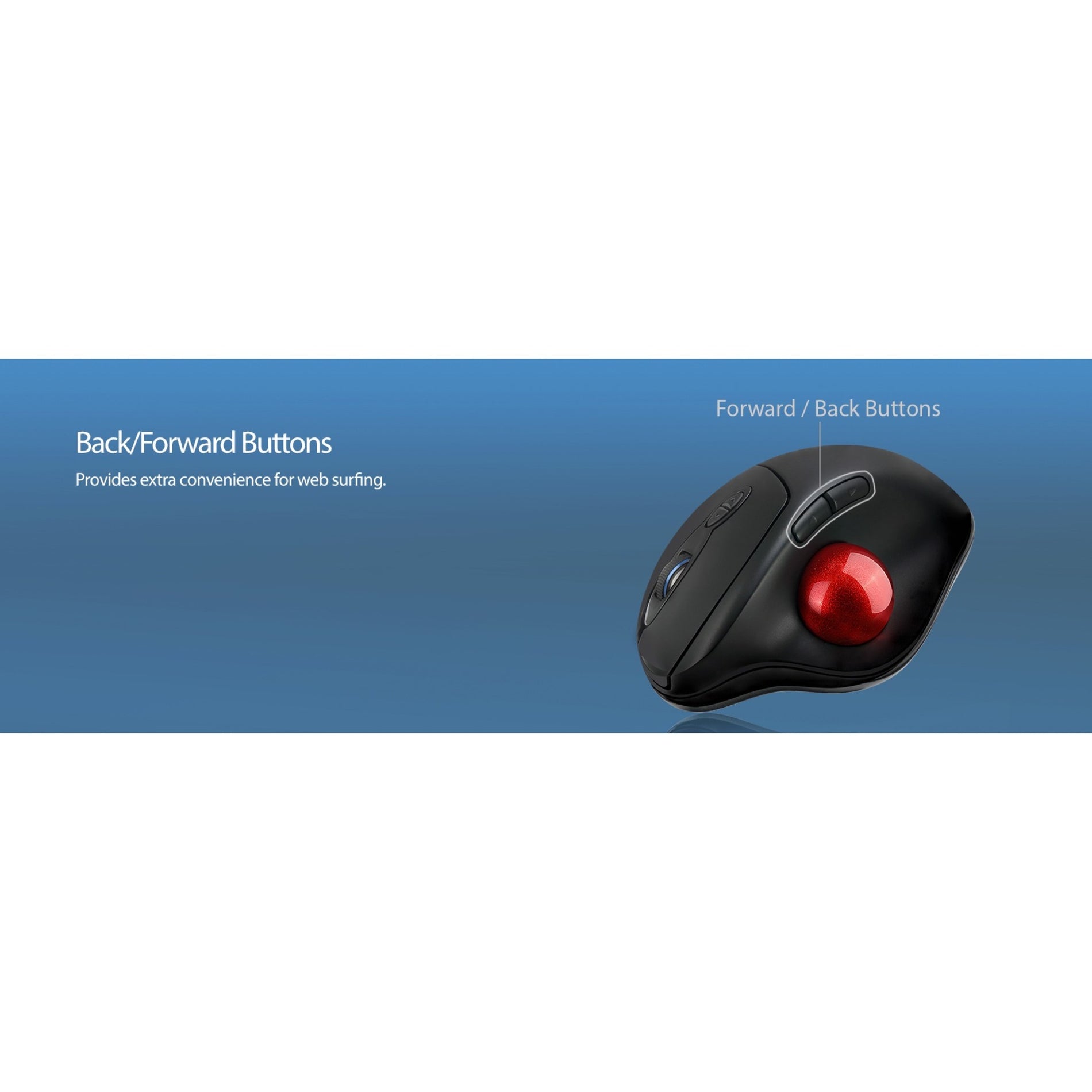 Adesso IMOUSE T30 Wireless Programmable Ergonomic Trackball Mouse, 7 Buttons, 4800 DPI