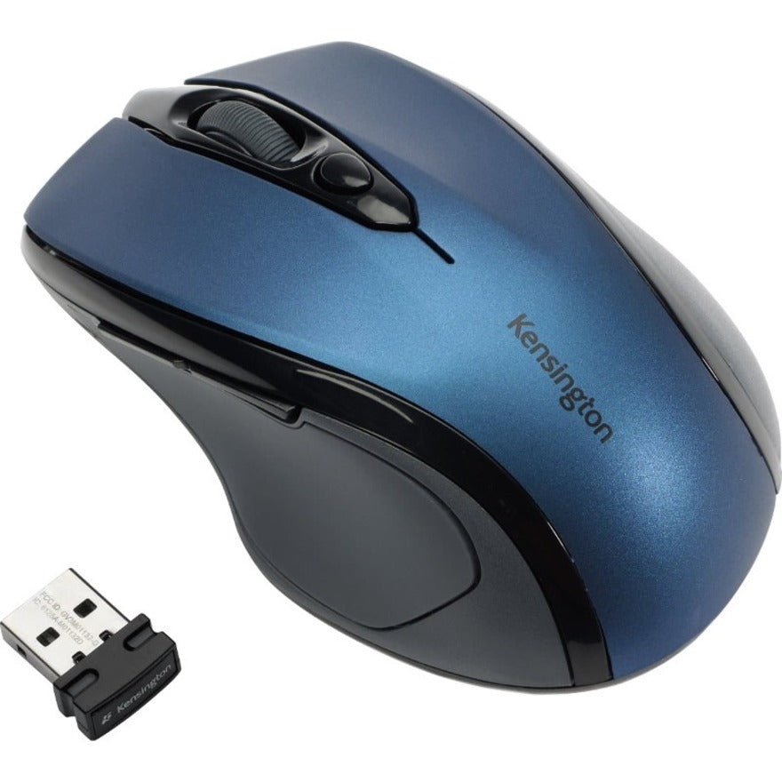 Kensington K72421AMA Pro Fit Mid-Size Wireless Mouse - Saphirblau Ergonomisch 1600 DPI 2.4 GHz RF