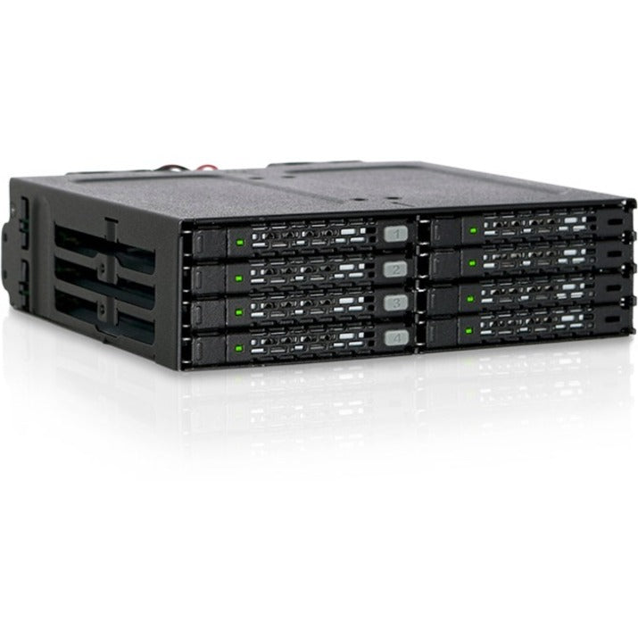 Icy Dock MB998IP-B ToughArmor Drive Enclosure, 8x2.5 MiniSAS HD HDD SSD in 1 x 5.25 bay Hot Swap Backplane