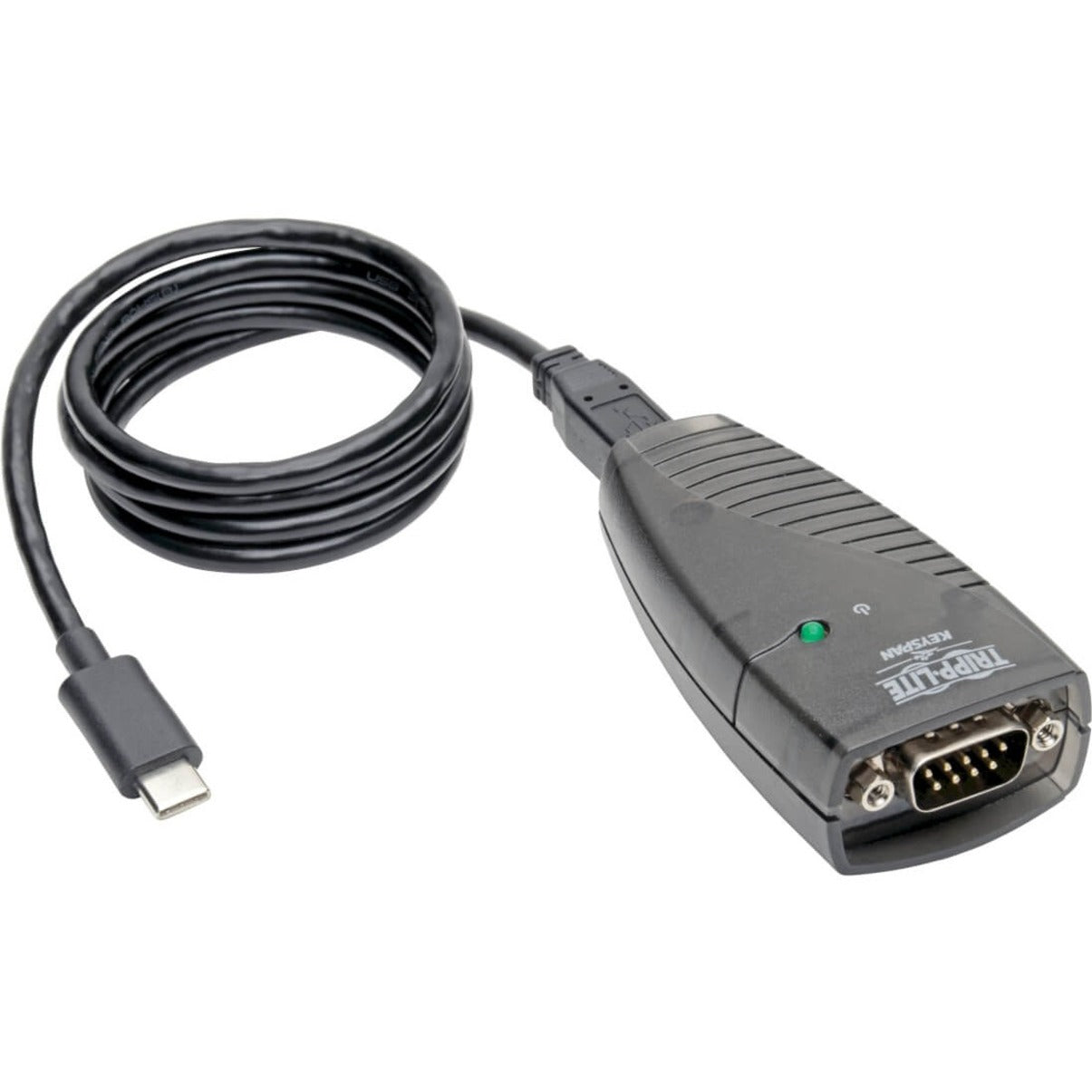 Tripp Lite USA-19HS-C USB-C to Serial Adapter (DB9), High-Speed, Detachable Cable, TAA