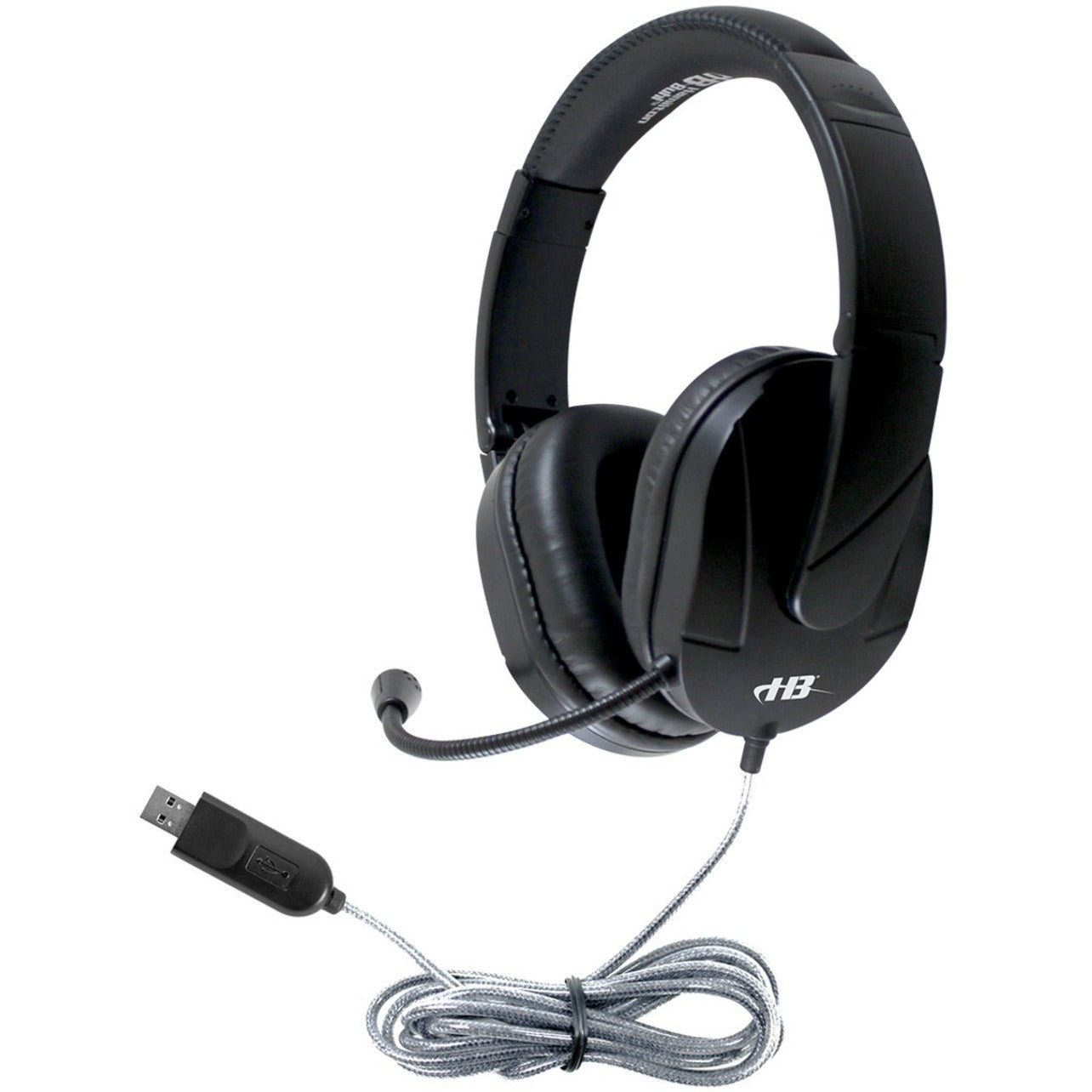 Hamilton Buhl M2USB MACH-2 Deluxe-Sized Multimedia Headset With Steel-Reinforced Gooseneck Mic, Over-the-head USB Headset for Classroom