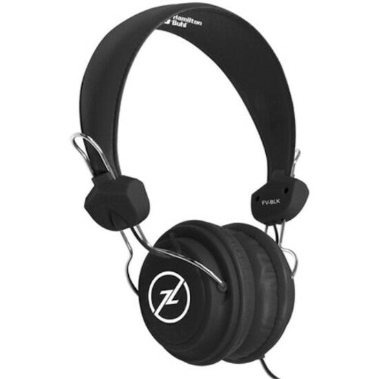 Hamilton Buhl FV-BLK Favoritz TRRS Headset with In-Line Microphone - Black, Over-the-head, Gaming Device, Home, Tablet, Smartphone, Computer, Classroom, TV