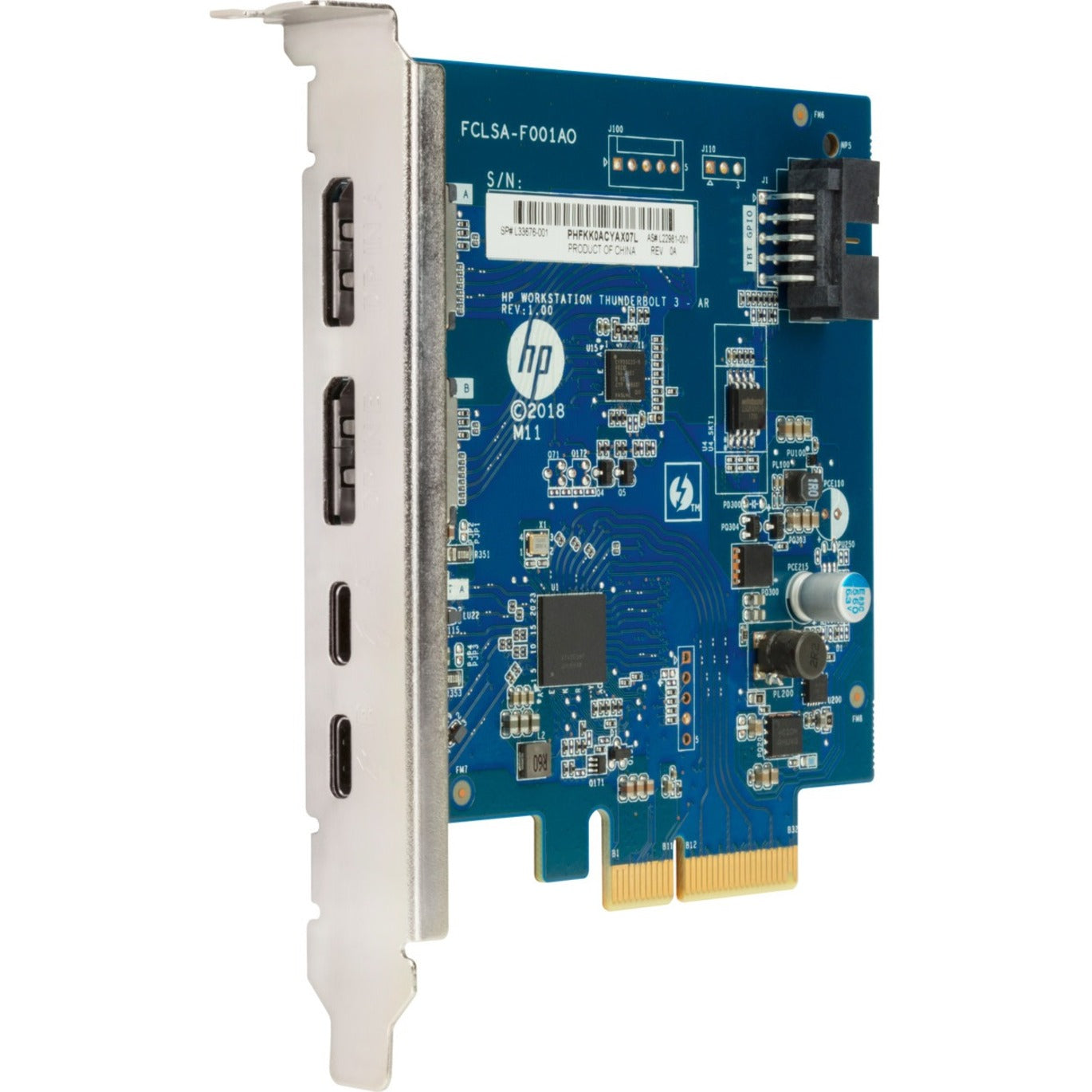 HP 3UU05AA Thunderbolt 3 PCIe 2-port I/O Card, High-Speed Data Transfer and Connectivity
