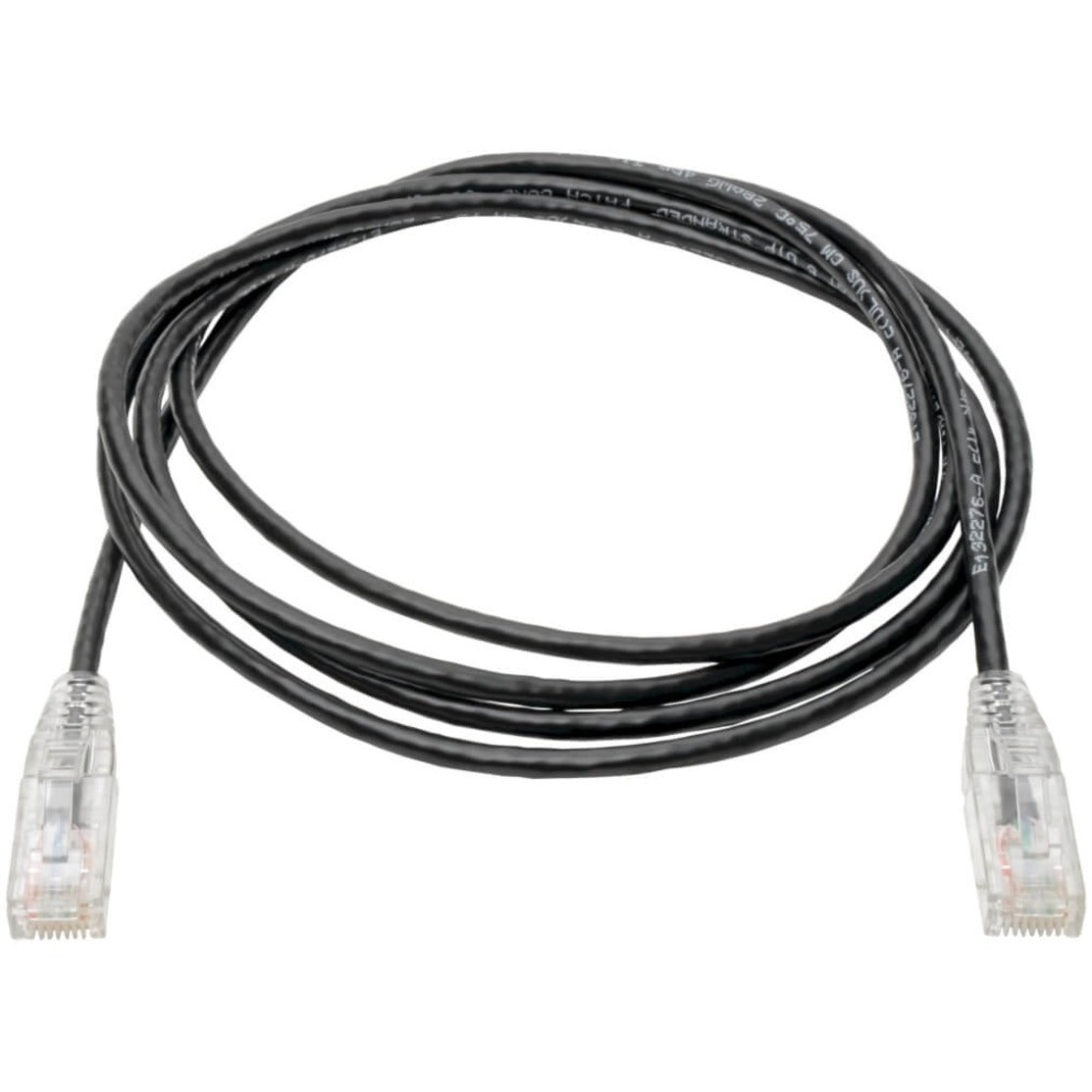 Tripp Lite N201-S05-BK Cat6 UTP Patch Cable (RJ45) - M/M, Gigabit, Snagless, Molded, Slim, Black, 5 ft.