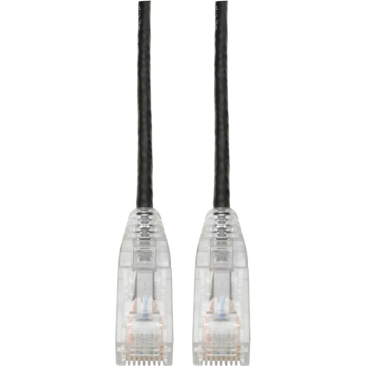 Tripp Lite N201-S6N-BK Cat6 UTP Patch Cable (RJ45) - M/M, Gigabit, Snagless, Molded, Slim, Black, 6 in.