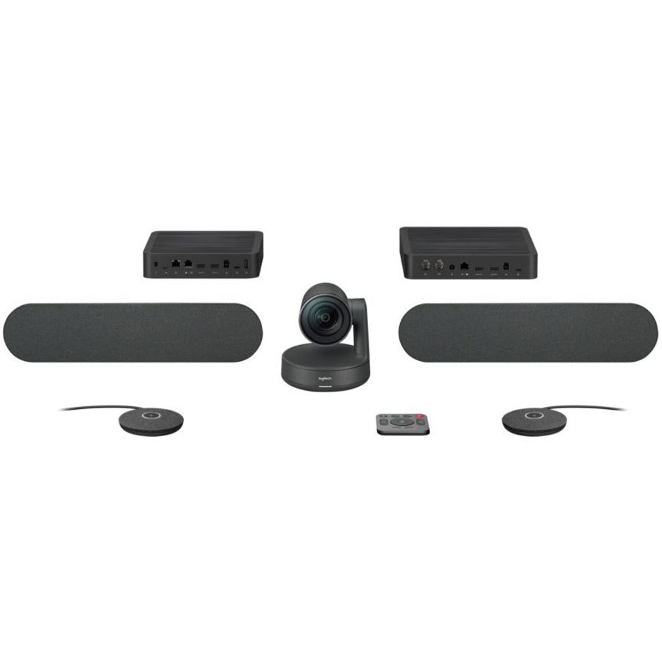 Logitech 960-001225 Rally Plus Ultra-HD ConferenceCam, External Speaker and Microphone, Full HD Video, 2 Year Warranty