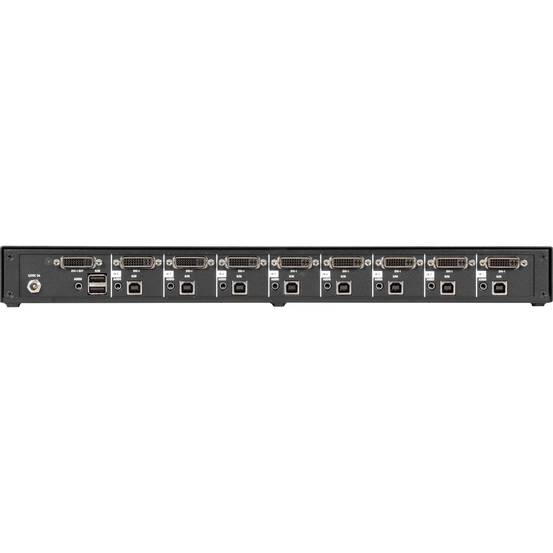 Black Box SS8P-SH-DVI-U NIAP 3.0 Secure 8-Port Single-Head DVI-I KVM Switch, 3840 x 2160 Resolution, 3 Year Warranty