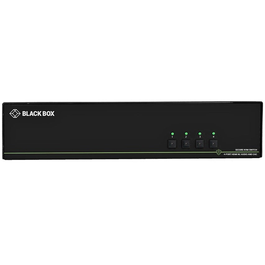 Black Box SS4P-QH-DP-UCAC Secure KVM Switch, DisplayPort, 4-Port, CAC, NIAP 3.0 (Quad Head), 4K