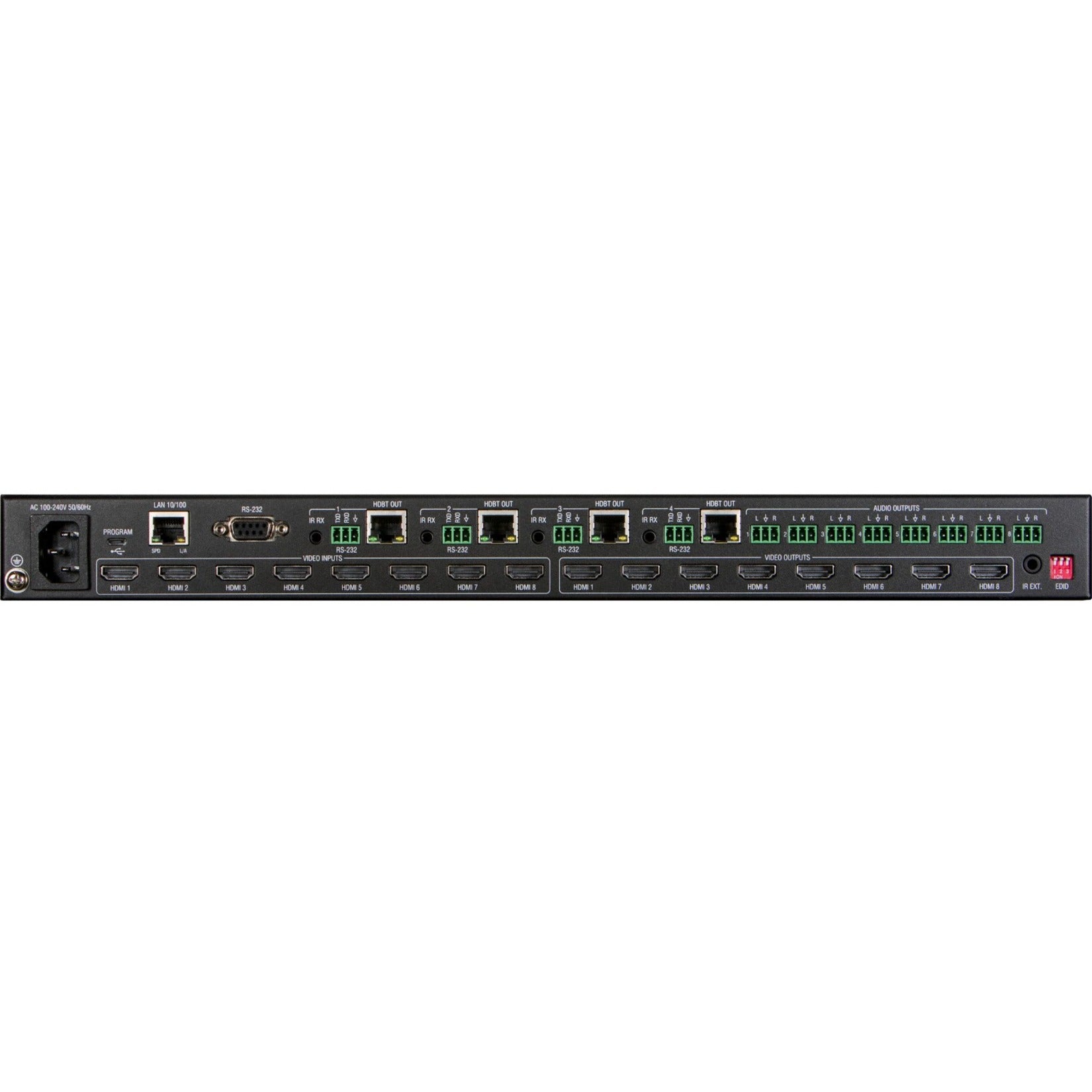 AMX FG1020-800 Precis 8x8+4 4K60 HDMI Matrix Switcher, Network RJ-45, 16 Inputs, 4 Outputs