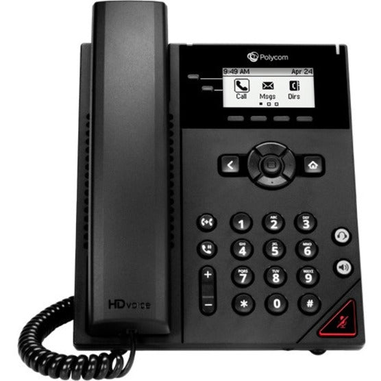 Poly 2200-48810-025 VVX 150 Business IP Phone, 2-line Desktop with Dual Ethernet Ports