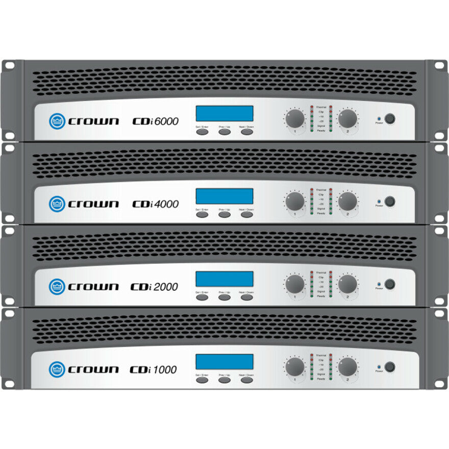 Crown NCDI1000 Two-channel Power Amplifier, 1000W RMS, USB Connectivity