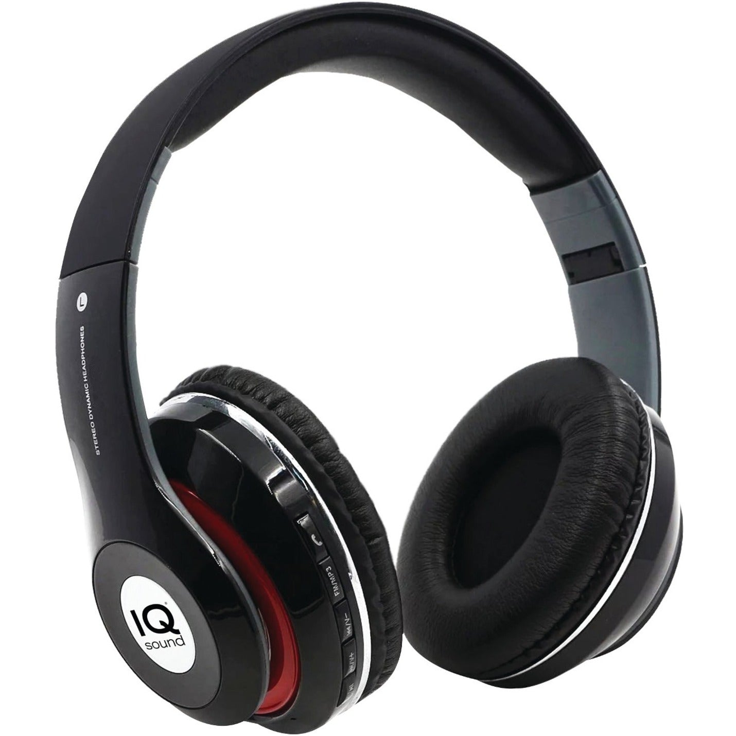 IQ Sound IQ-130BT- BLK Bluetooth Wireless Headphones and Mic, Over-the-head, Noise Reduction, 90 Day Warranty