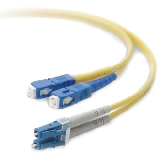 Belkin F2F802L7-02M Duplex Fiber Optic Cable, Single-mode, 6.56 ft, LC to SC Network Connectors