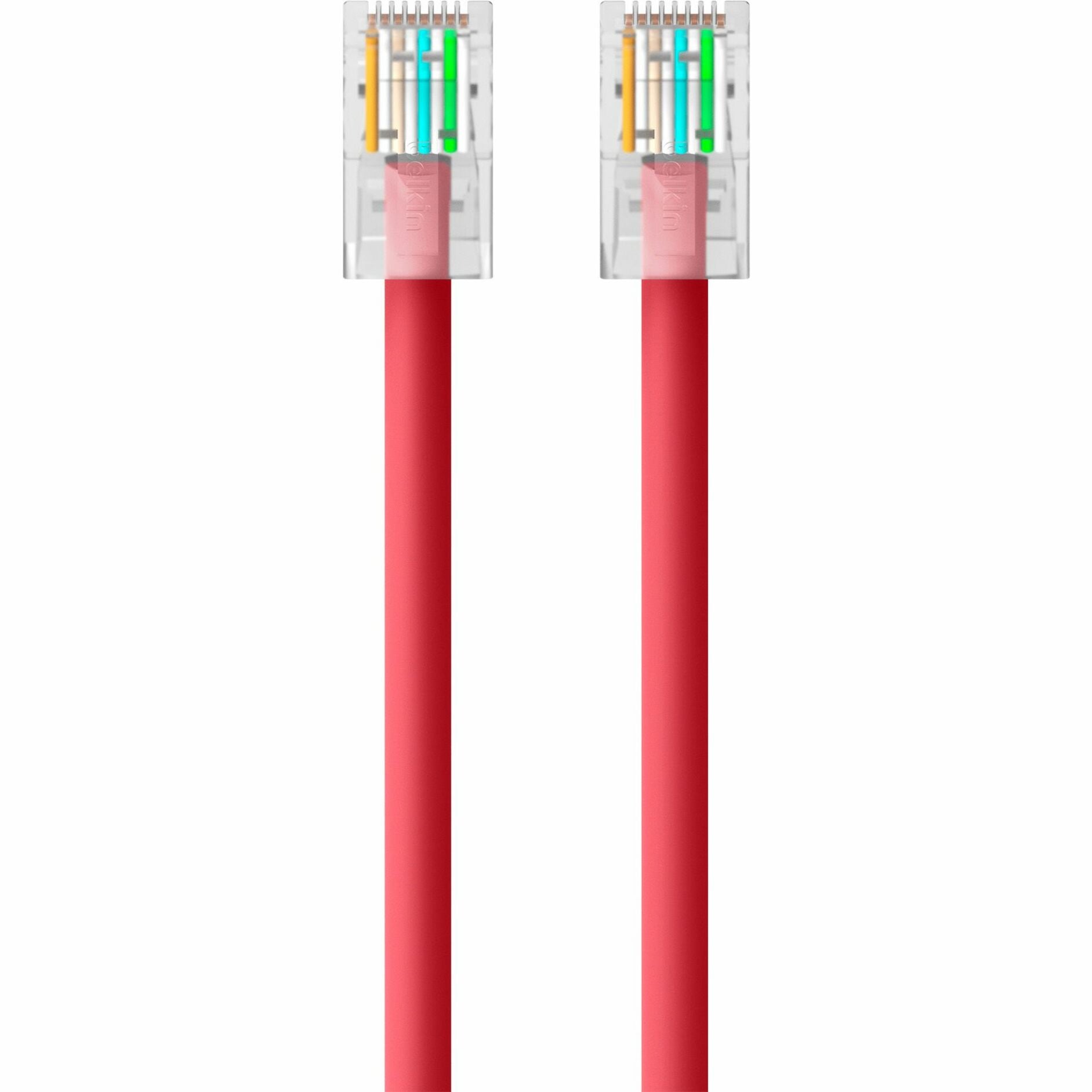 Belkin A3L791-12-RED RJ45 Category 5e Patch Cable, 12 ft, PowerSum Tested