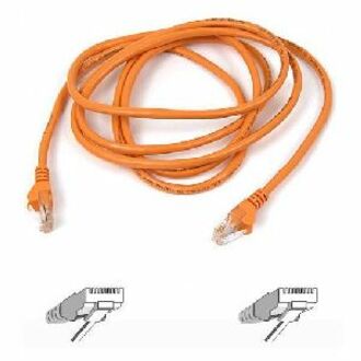 Belkin A3L791-50-ORG Cat5e Patch Cable, 50 ft, Copper Conductor, Orange
