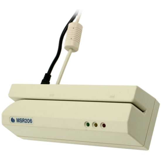 Unitech MSR206-33U MSR206 Magnetic Stripe Reader, USB Triple Track Card Swipe Speed 5 to 55 in/sec