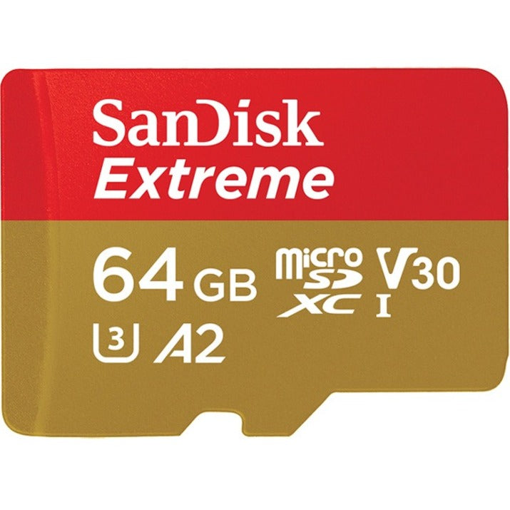 SanDisk SDSQXA2-064G-AN6MA 64GB Extreme microSDXC Card, 160MB/s Read Speed, 60MB/s Write Speed